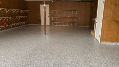 Mary Z. gets a new garage floor!