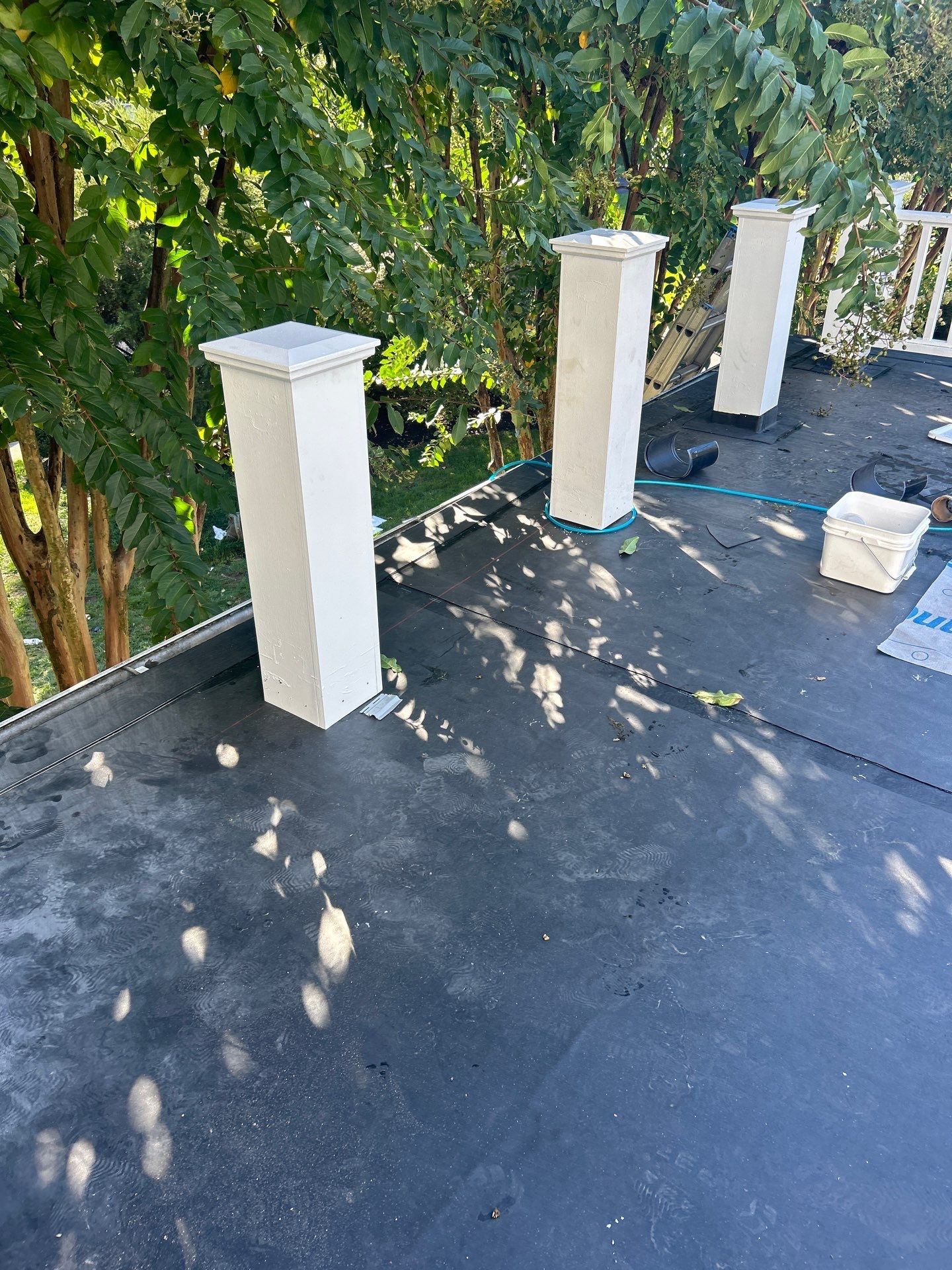 McLean - Residential Flat Roof Replacement with Carlisle Syntec EPDM by RM Banning, Inc.