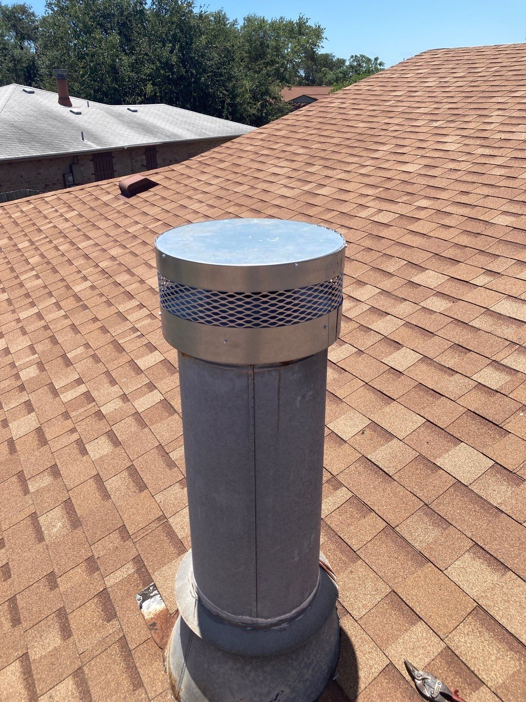Chimney Cap & Chase Replacement using Custom Fabricated Steel by Lighthouse Roofing