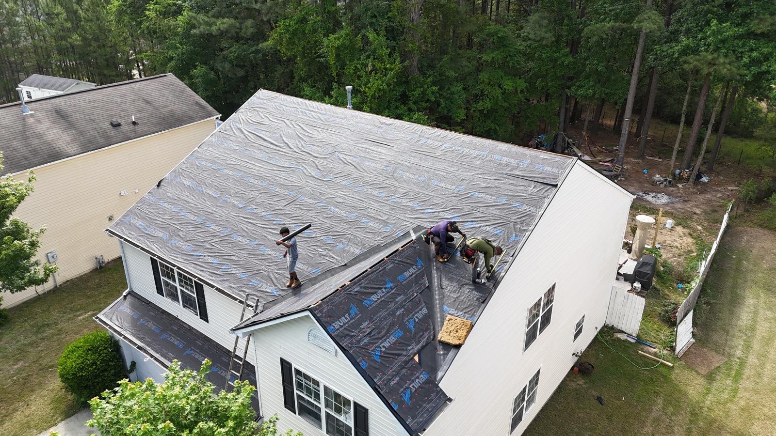 Roof replacement by wind damage by Just Brilliant Restoration JBR