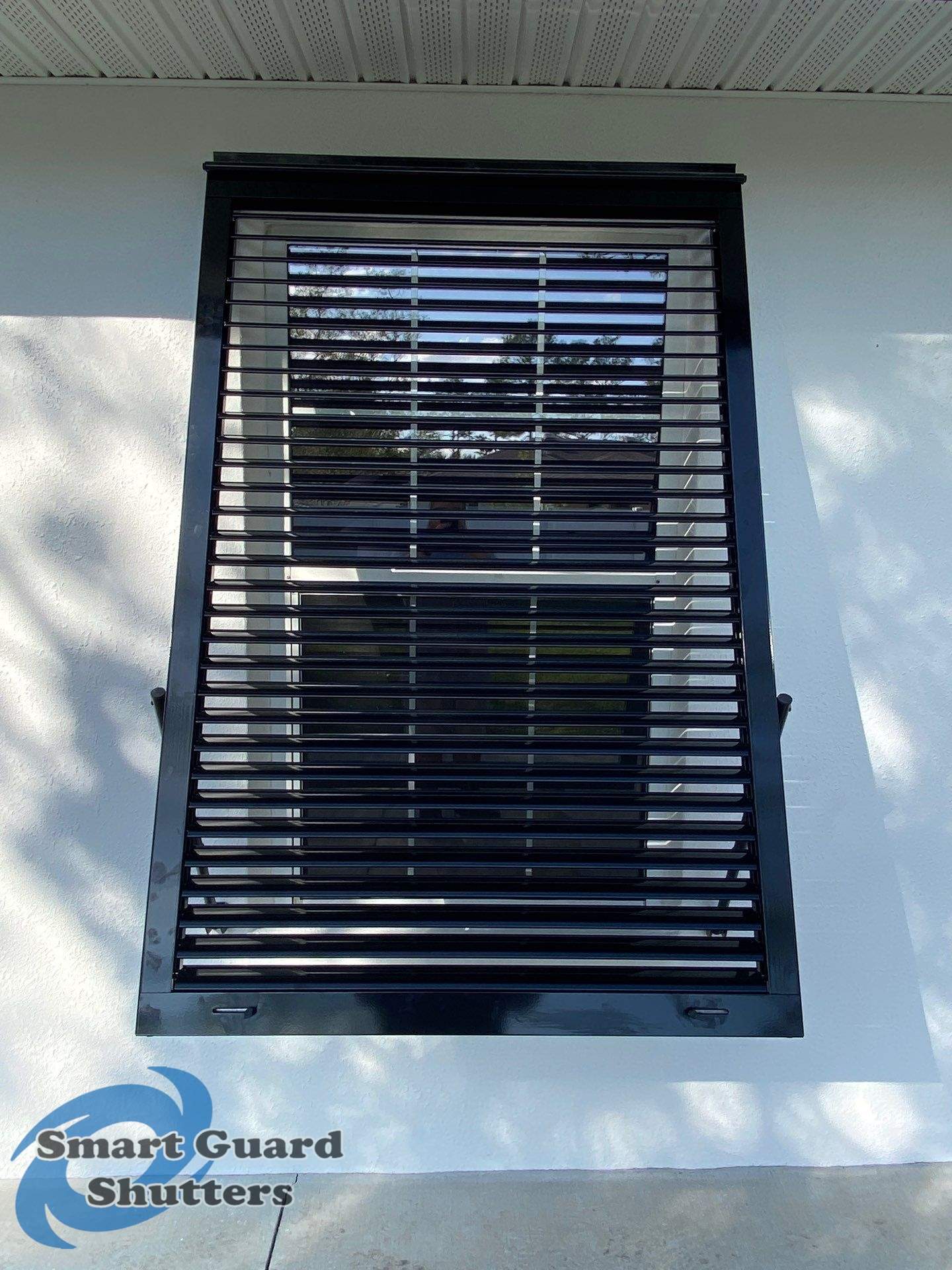 Impact Bahamas in Jet Black by Smart Guard Shutters