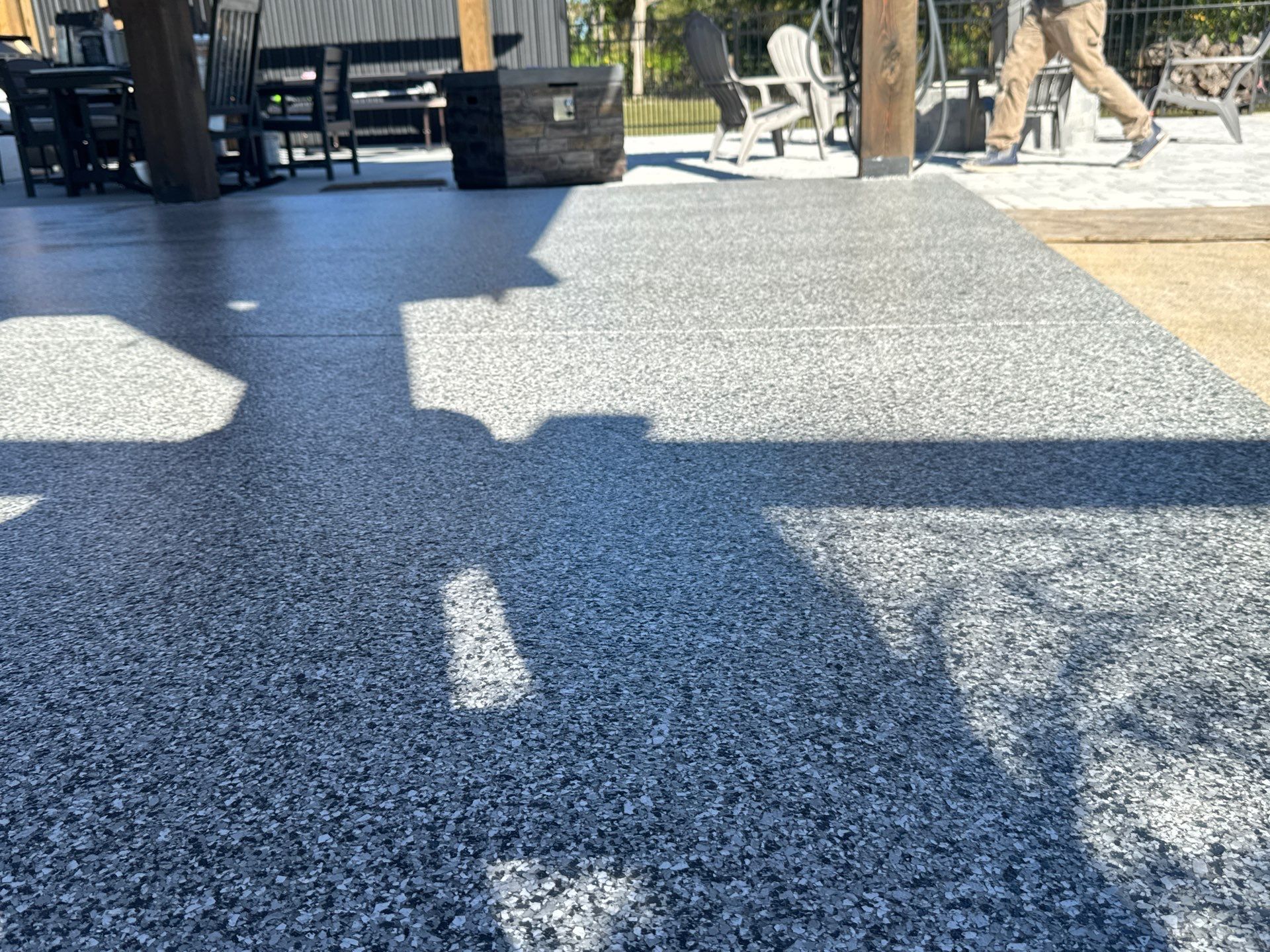 Patio in Old Town, FL in Slate Stone by Cross Creek Concrete Coatings
