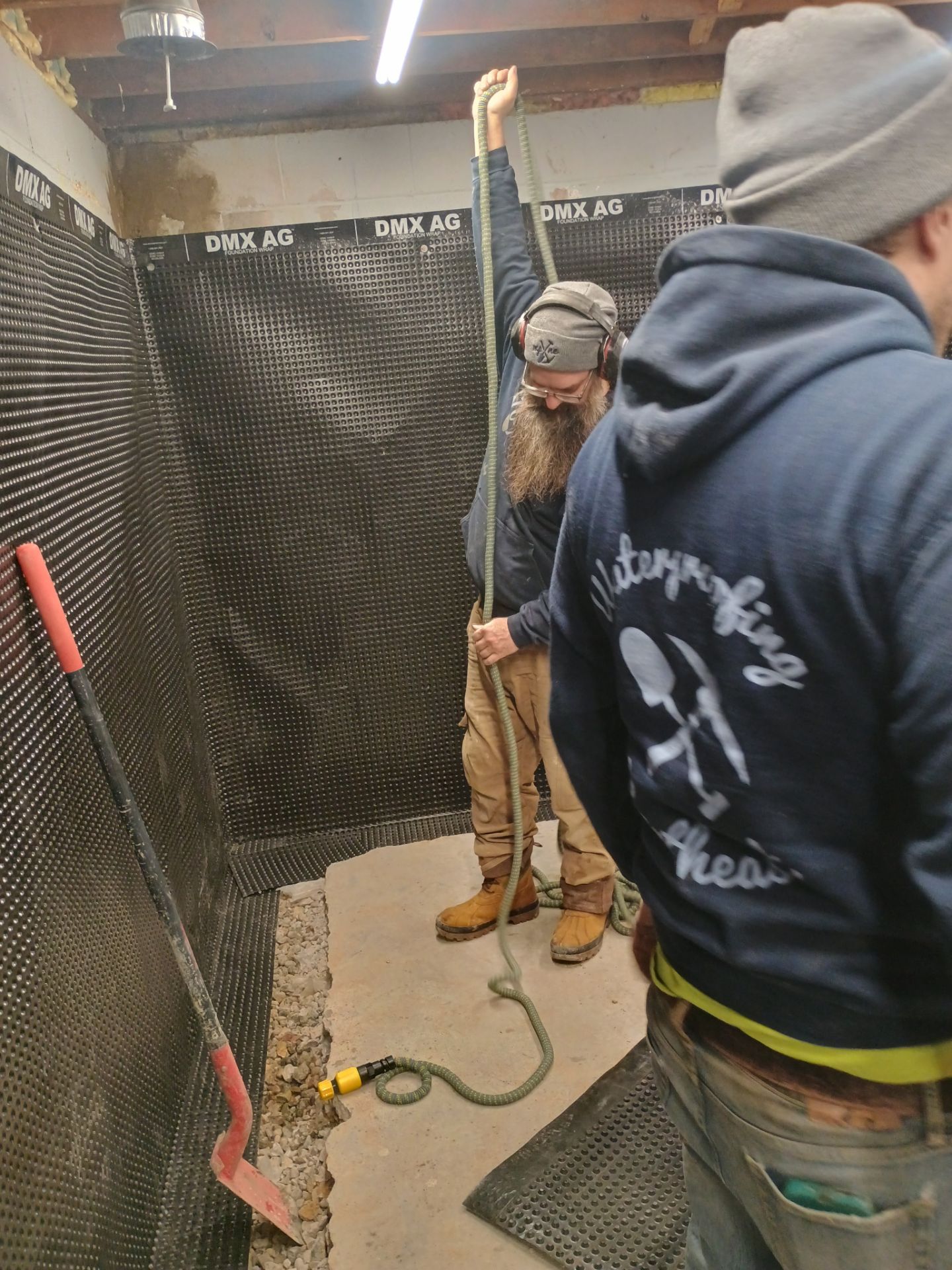Depressurizing Denny's Basement Wall by Waterproofing Northeast