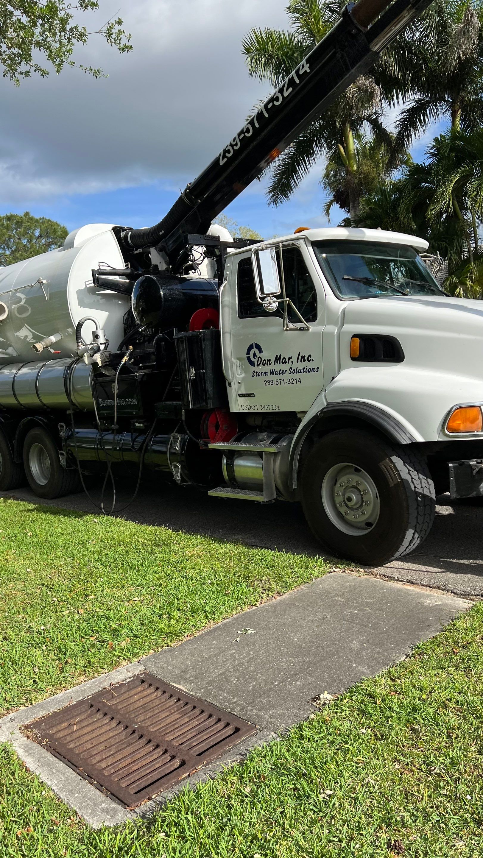 Naples Private Airport Community Catch Basin Cleaning by APS Power & Water