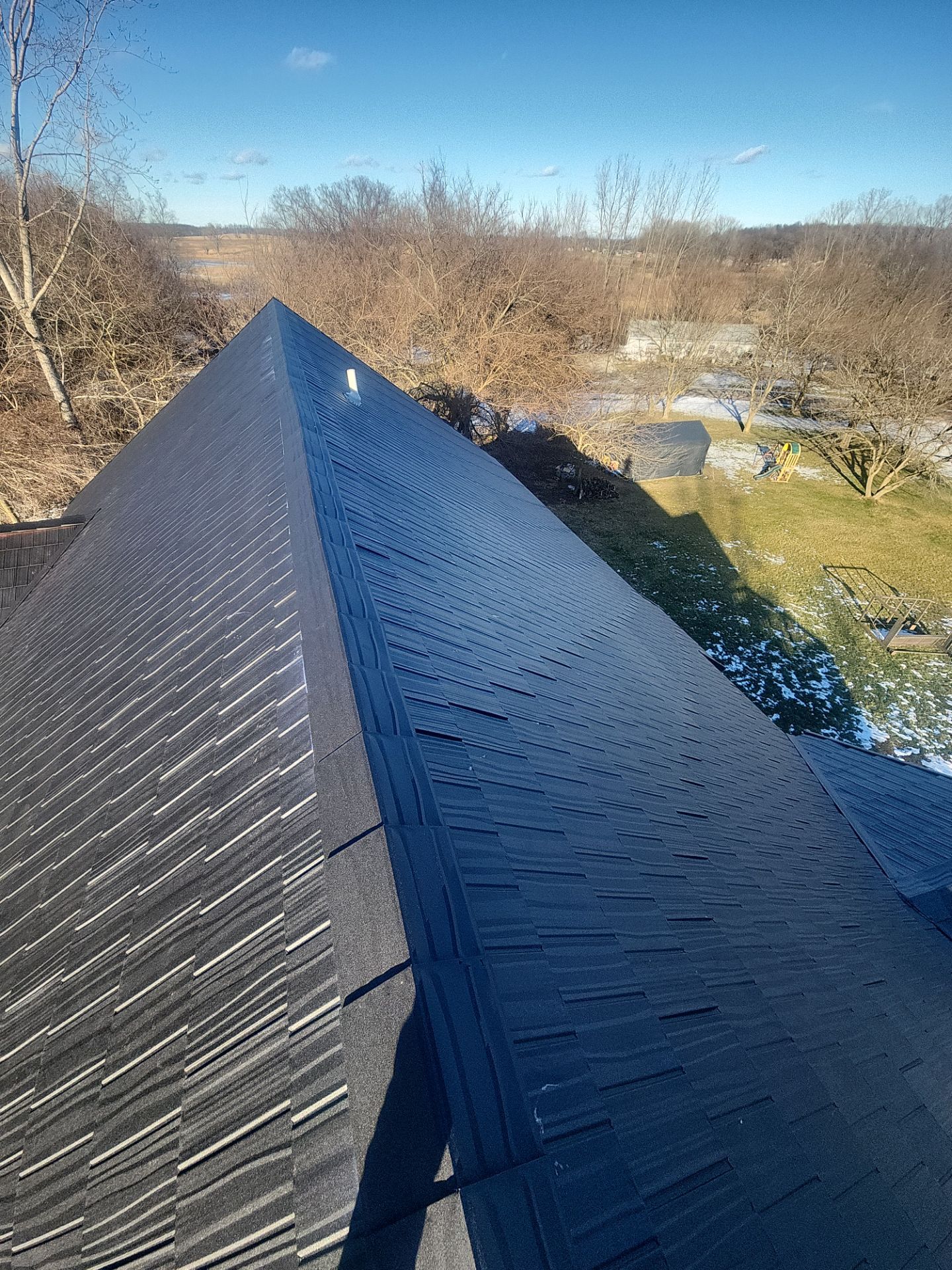Metal Shake Shingle Roof and Gutter Installation in Angola, Indiana by 4Ever Metal Roofing