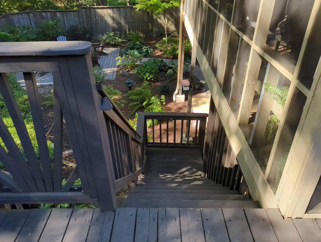 Deckorators Voyage Deck and Shed Style Covered Porch Build with Drink Rail by Nelson Exteriors 