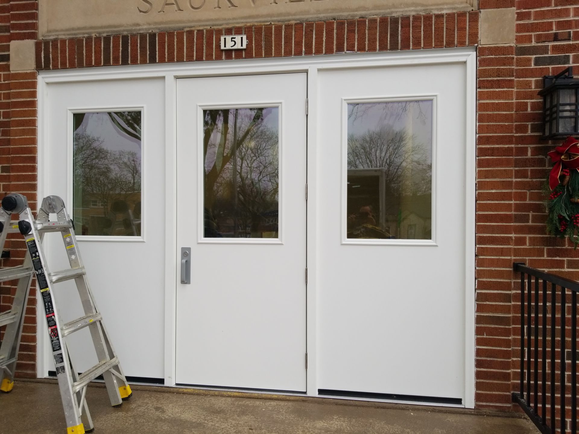 Commercial Entry Door Installation at Grafton Local Library by Stendahl Services