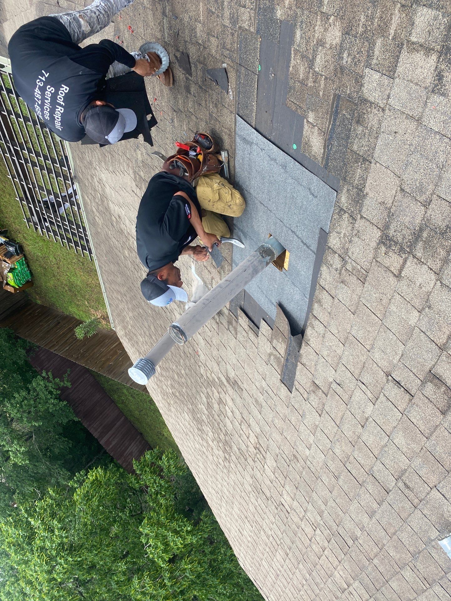 Hail Damage using Owen's Corning Duration (Lifetime) Shingles by Roof Repair Company