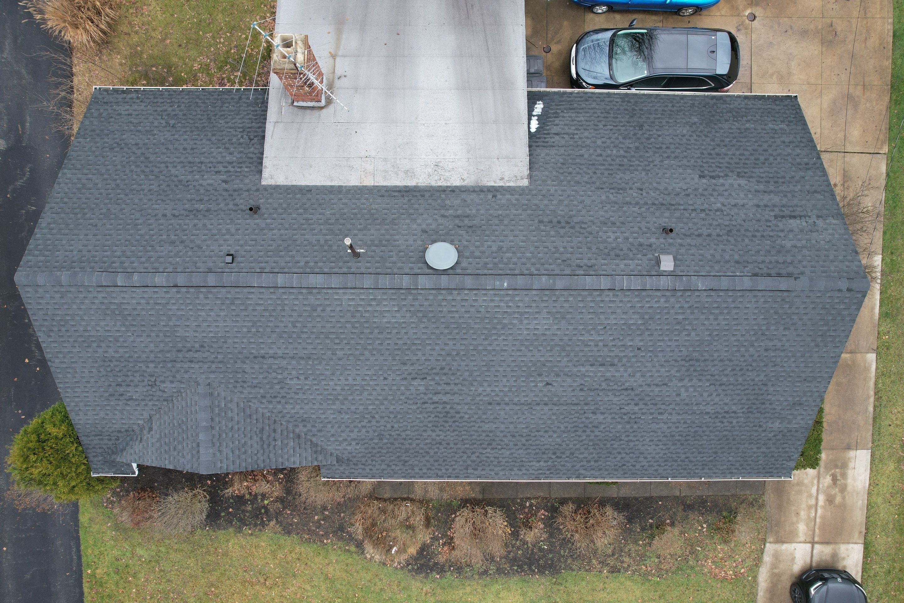 Storm Restoration in Beachwood OH - Roof Replacement using GAF HDZ Charcoal by Atlas Roofing & Restoration