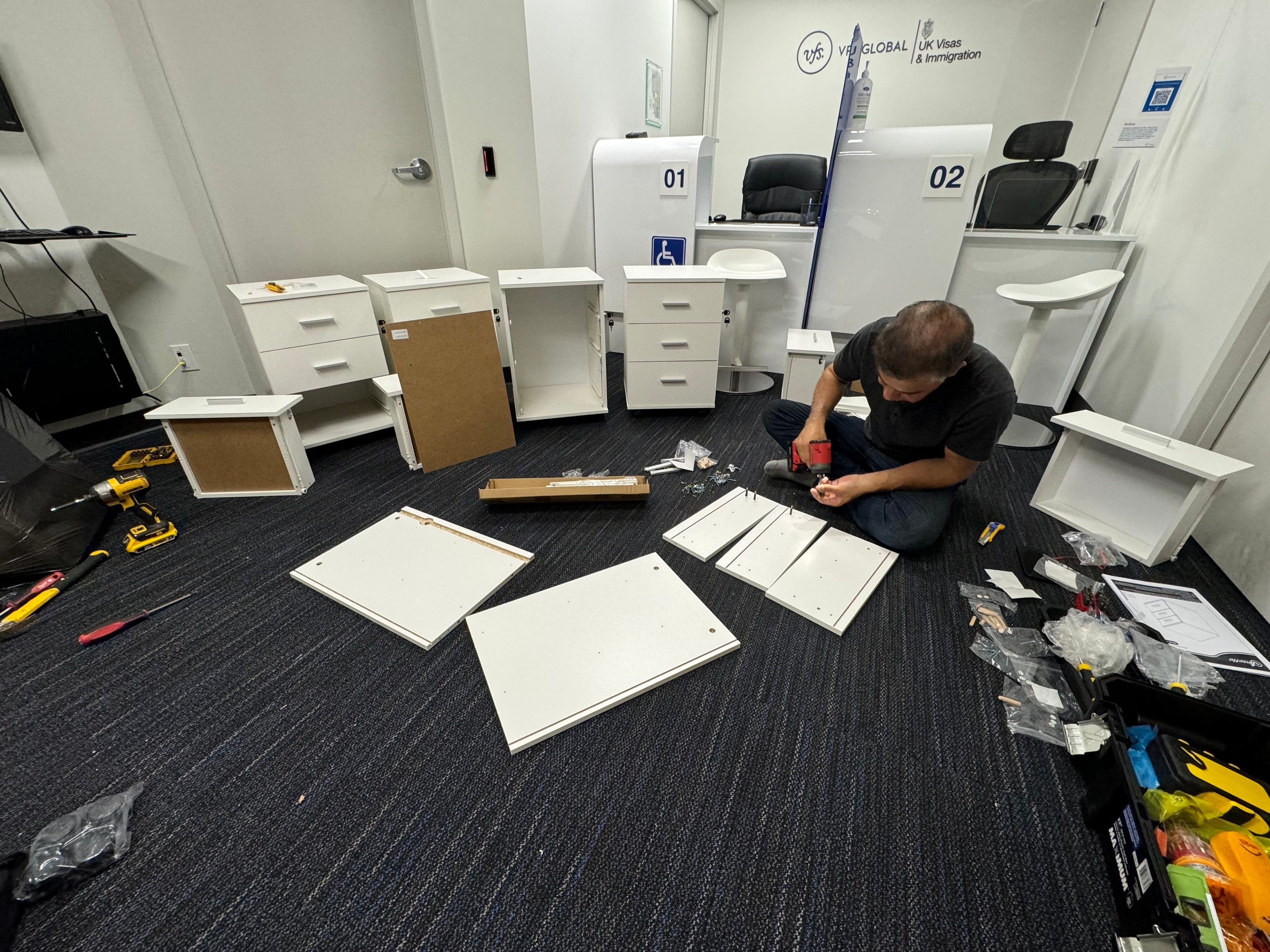 Drawer Installation For VF Service Canada by YVR Construction Group