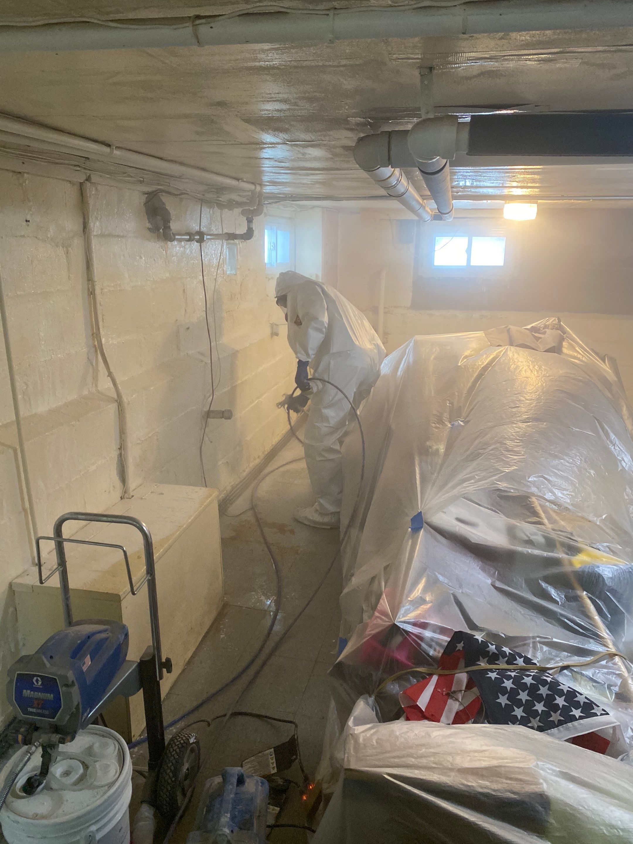 Interior French Drain Job in Bloomfield, NJ by Pure Service Pro, LLC 