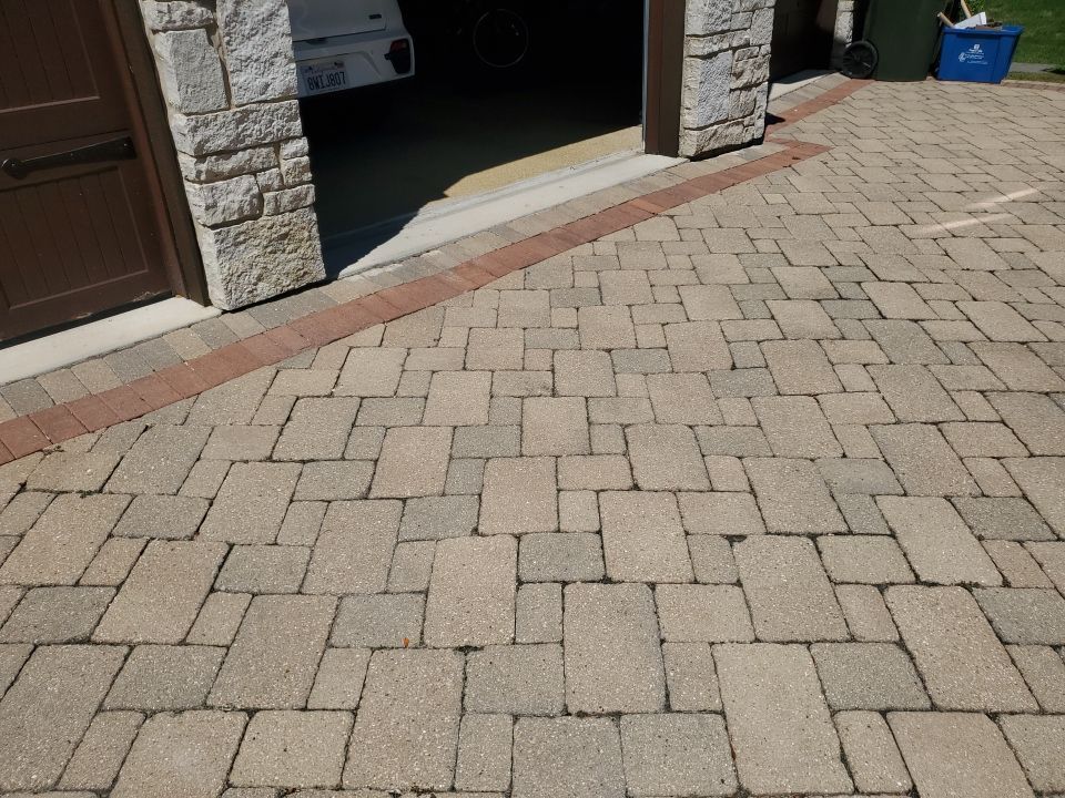 Brick paver clean, sand and seal.  using Surebond SB-1300 by Northern Power Washing LLC.