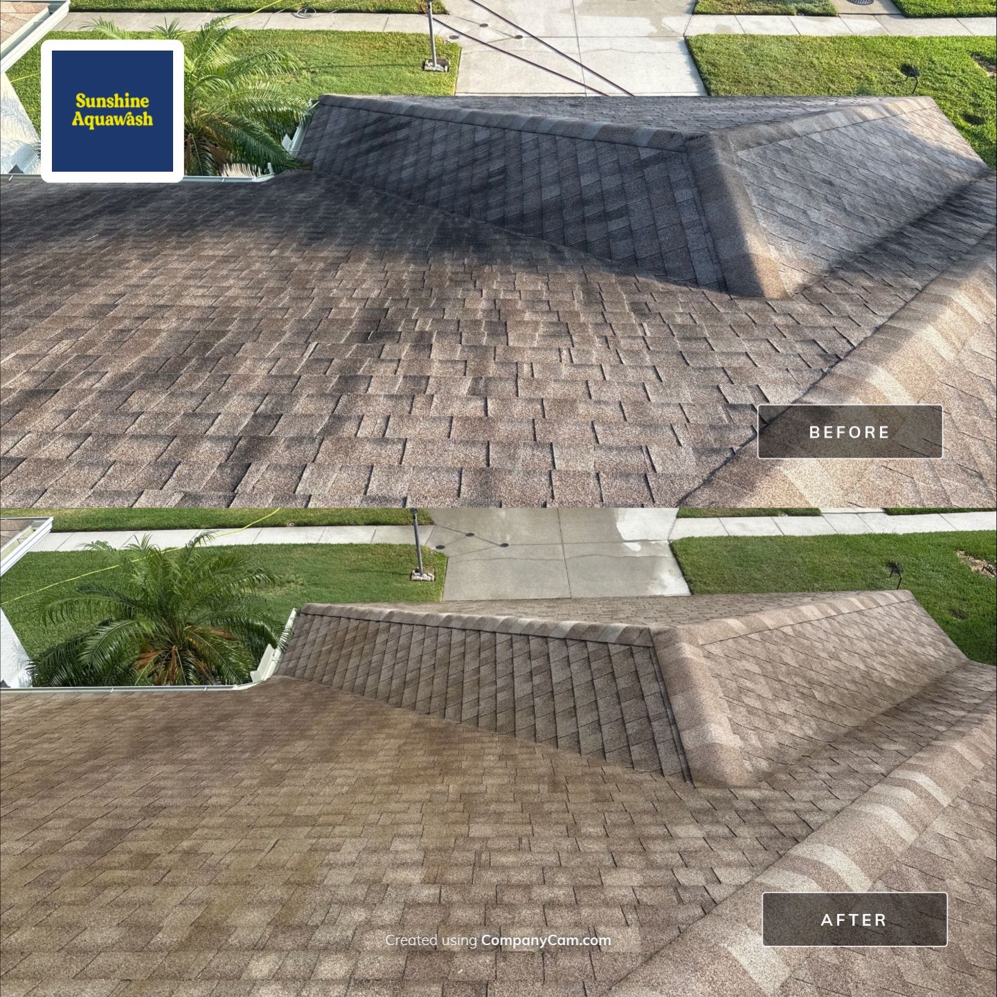Asphalt Shingle Roof Cleaning in Creekwood Community – Bradenton, FL by Sunshine AquaWash