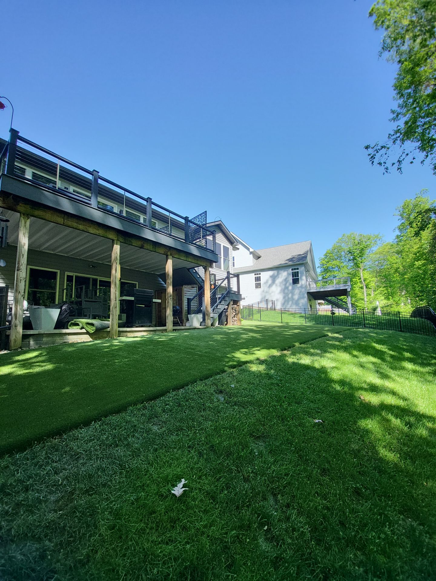 Partial Backyard Lawn Chardon, Ohio by Southwest Greens Midwest