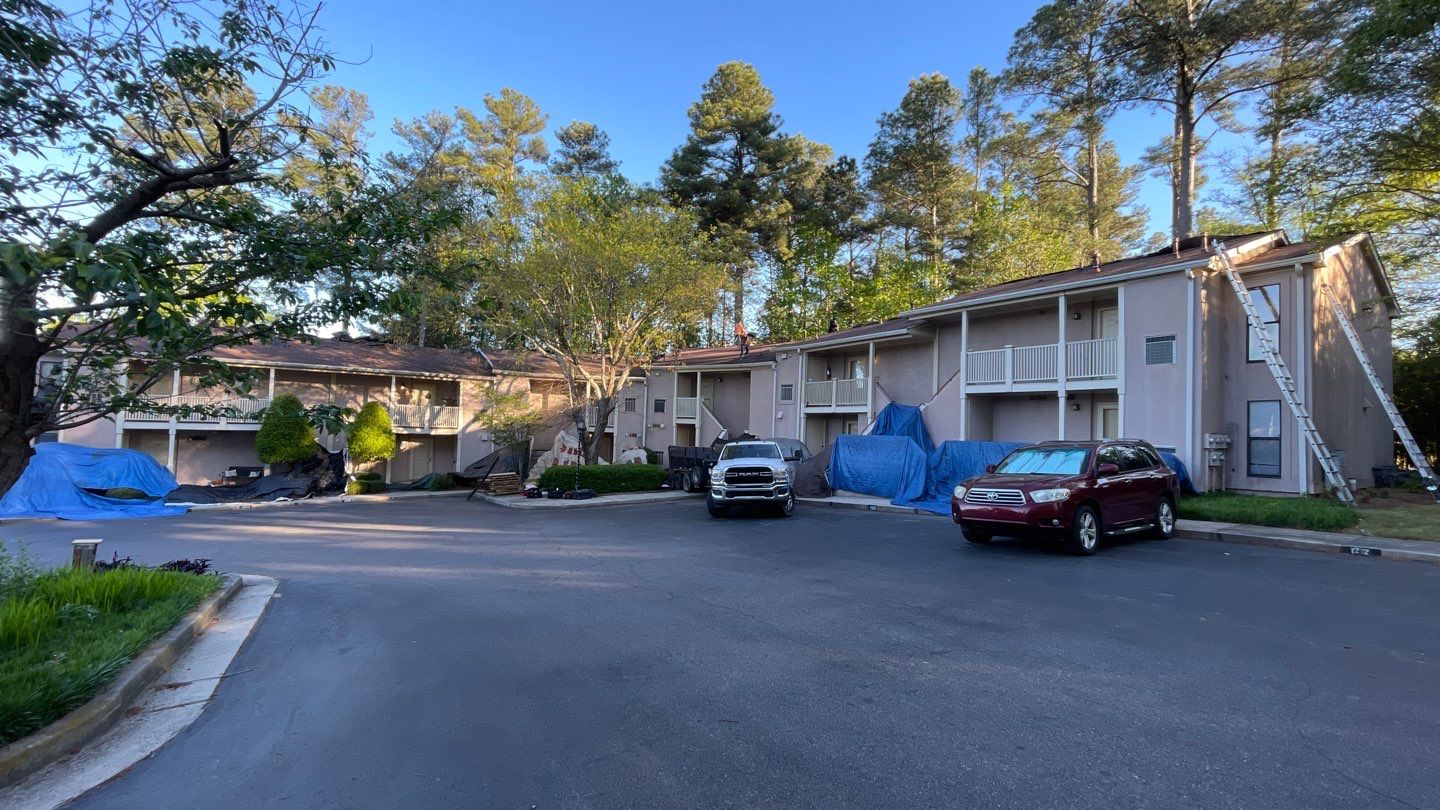 Commercial Roofing Installation using Owens Corning Autumn Brown by Inspector Roofing and Restoration