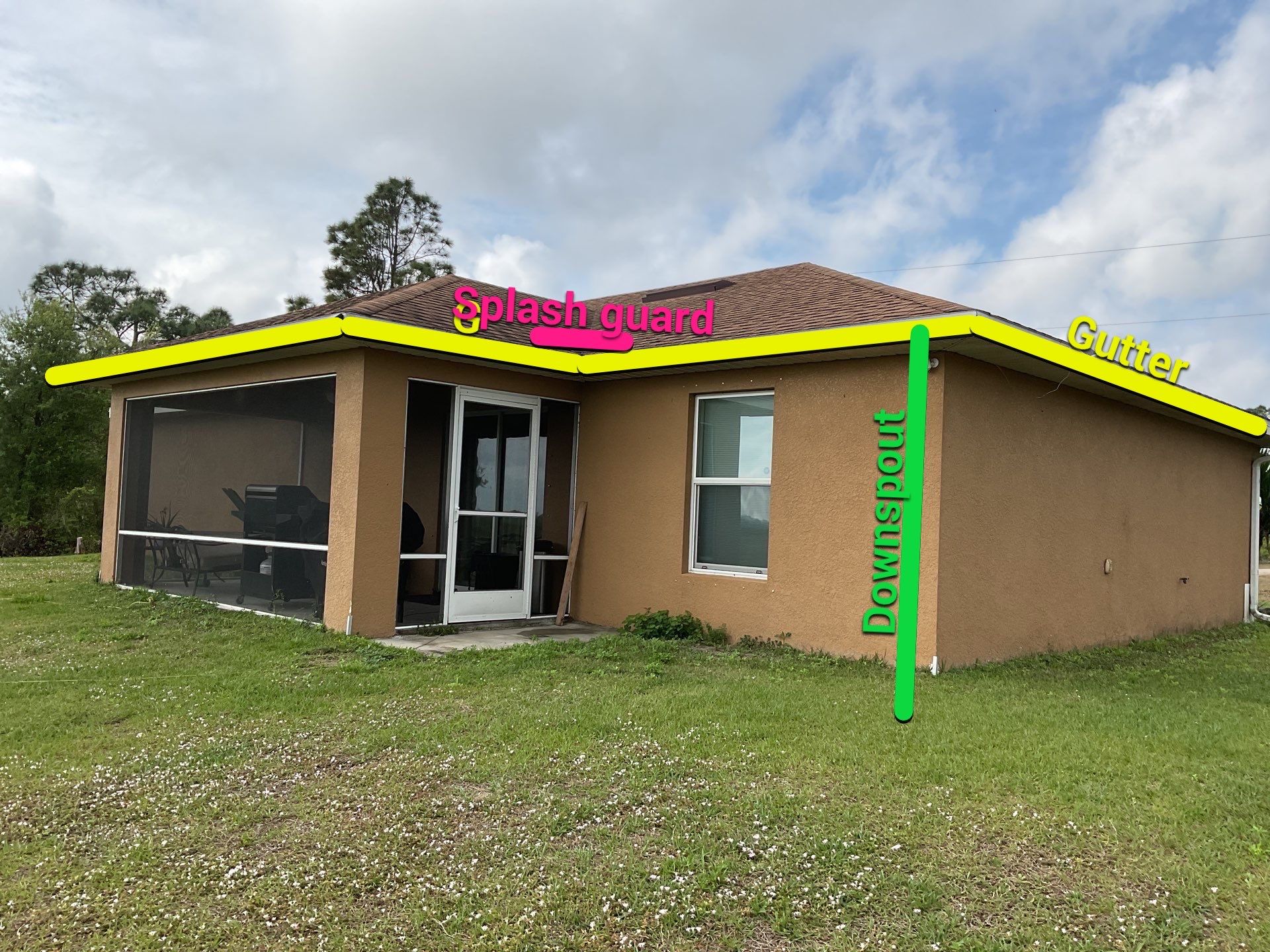 6 Inch Seamless Gutters using White Seamless Gutters in Cape Coral FL by Gutter Professors