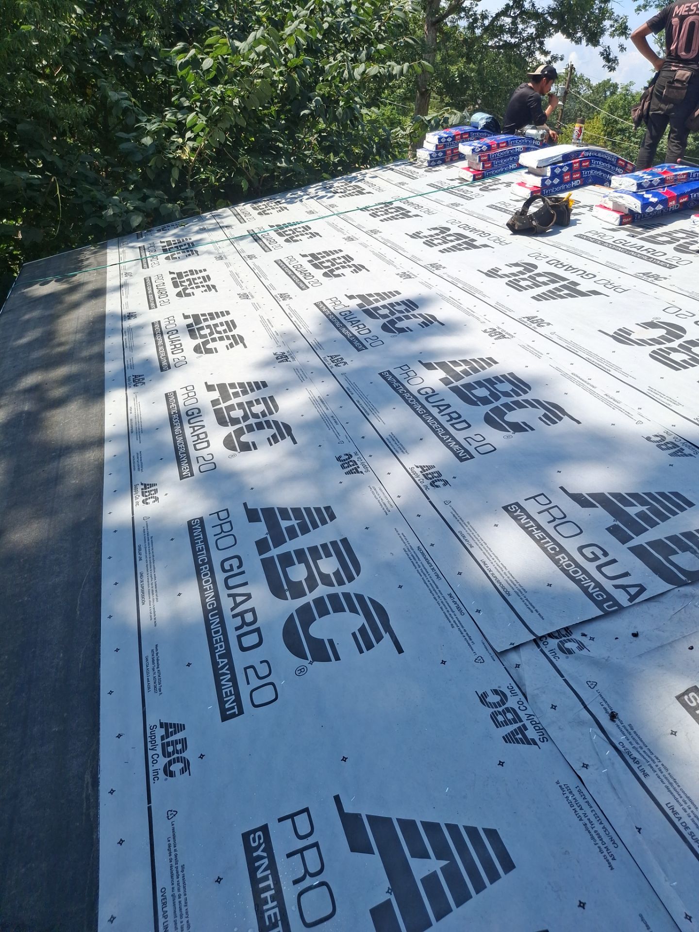 Residential Roofing Installation using GAF Timberline HDZ Barkwood by Rainstoppers Roofing