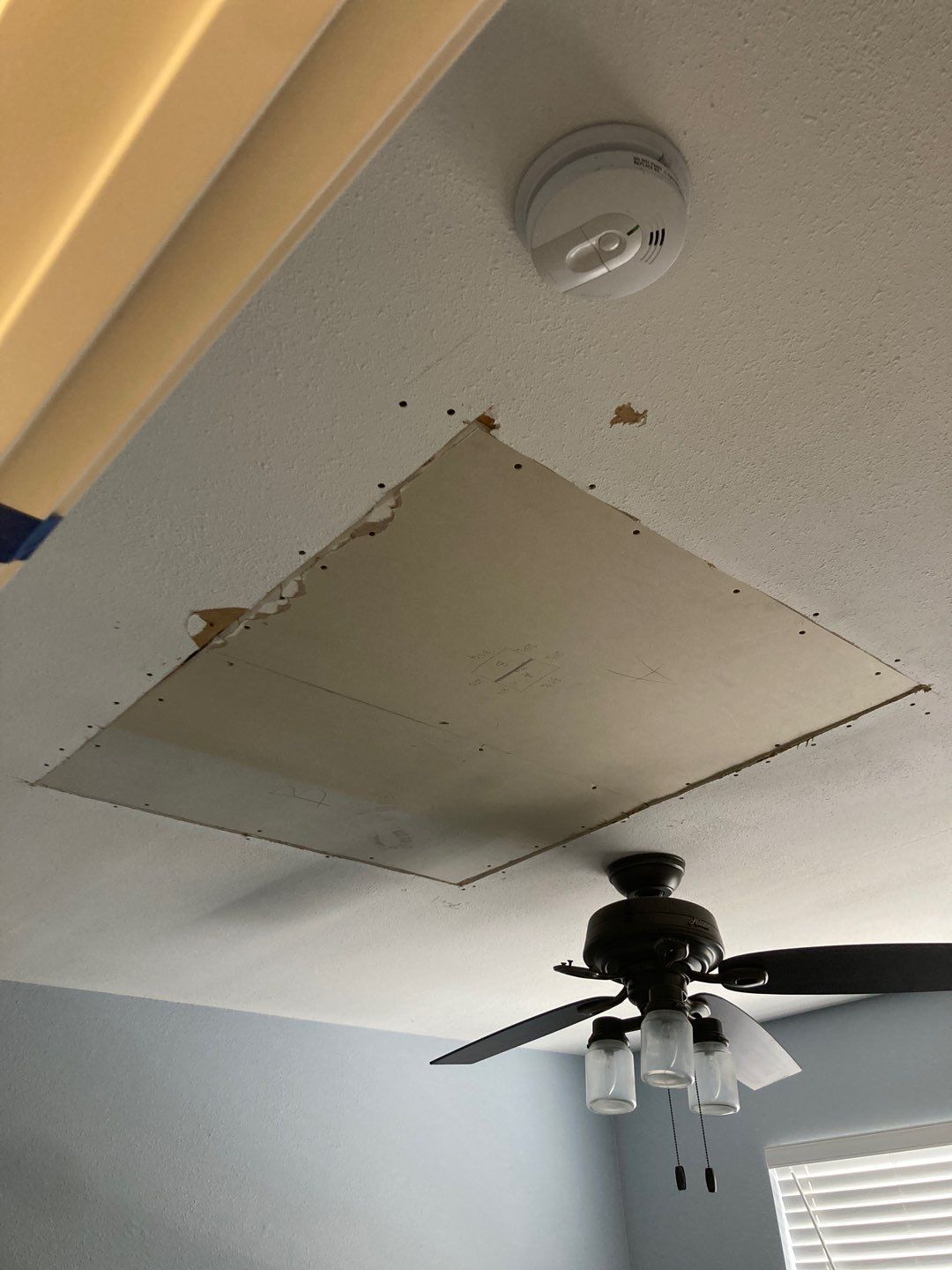 Large Ceiling Drywall Repair by Andre Handyman