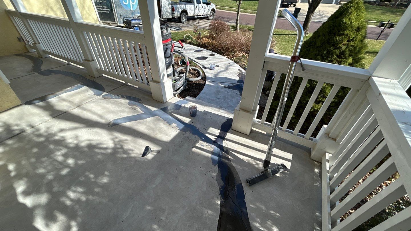 Patio using Cabin Fever by Select Painting, Coatings & Garage Cabinets