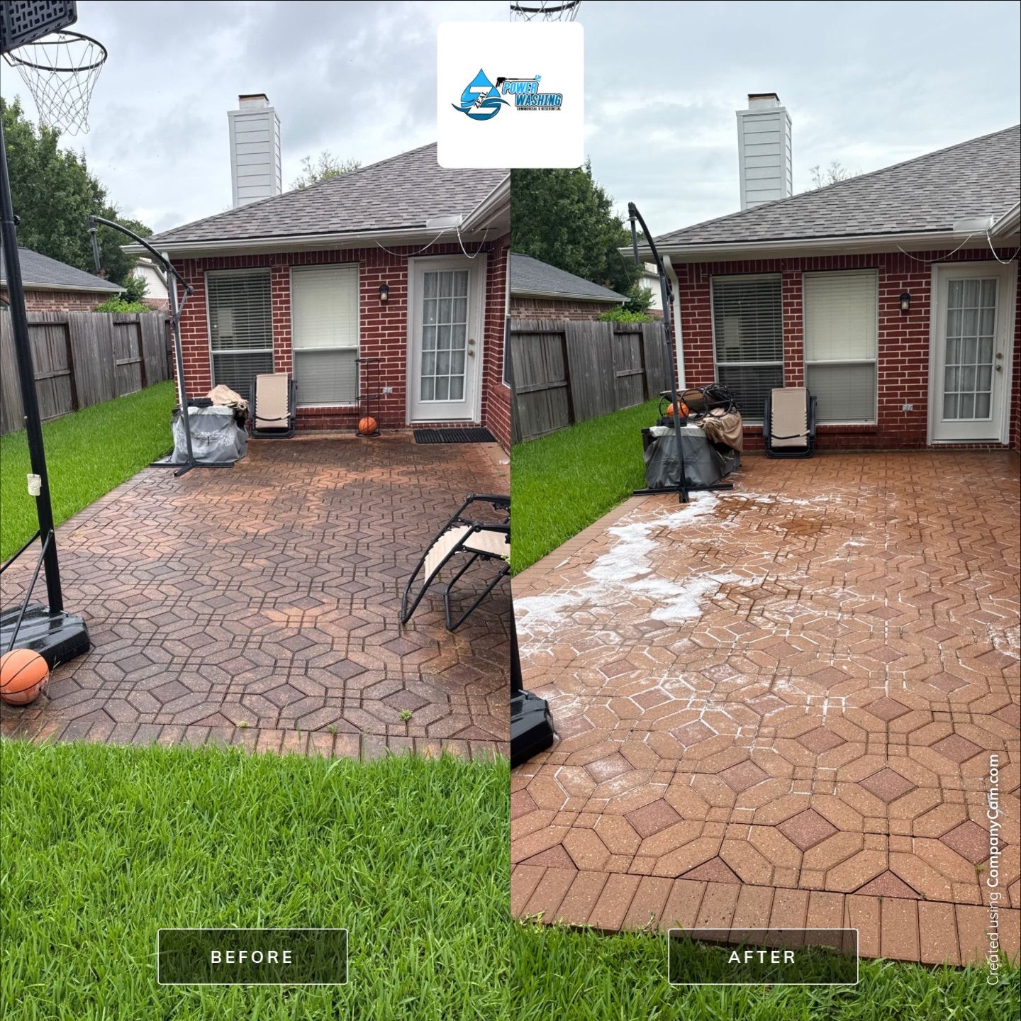 Residential Concrete Driveway and Sidewalk Pressure Washing in Pearland by Zeal Power Washing