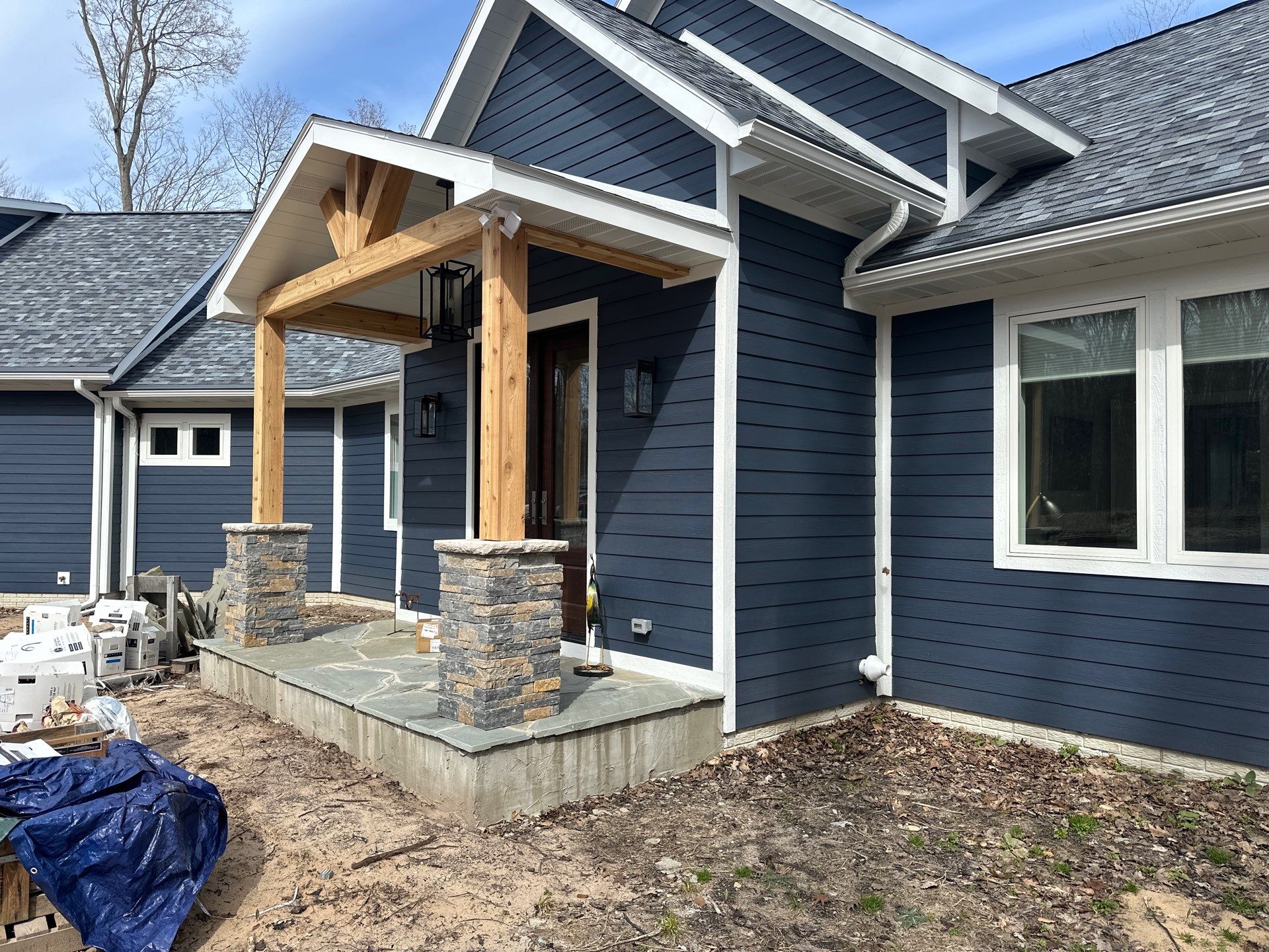 Gutter Helmet and Underdecking Installation for Alden Lakefront Home by Rainbow Seamless Systems