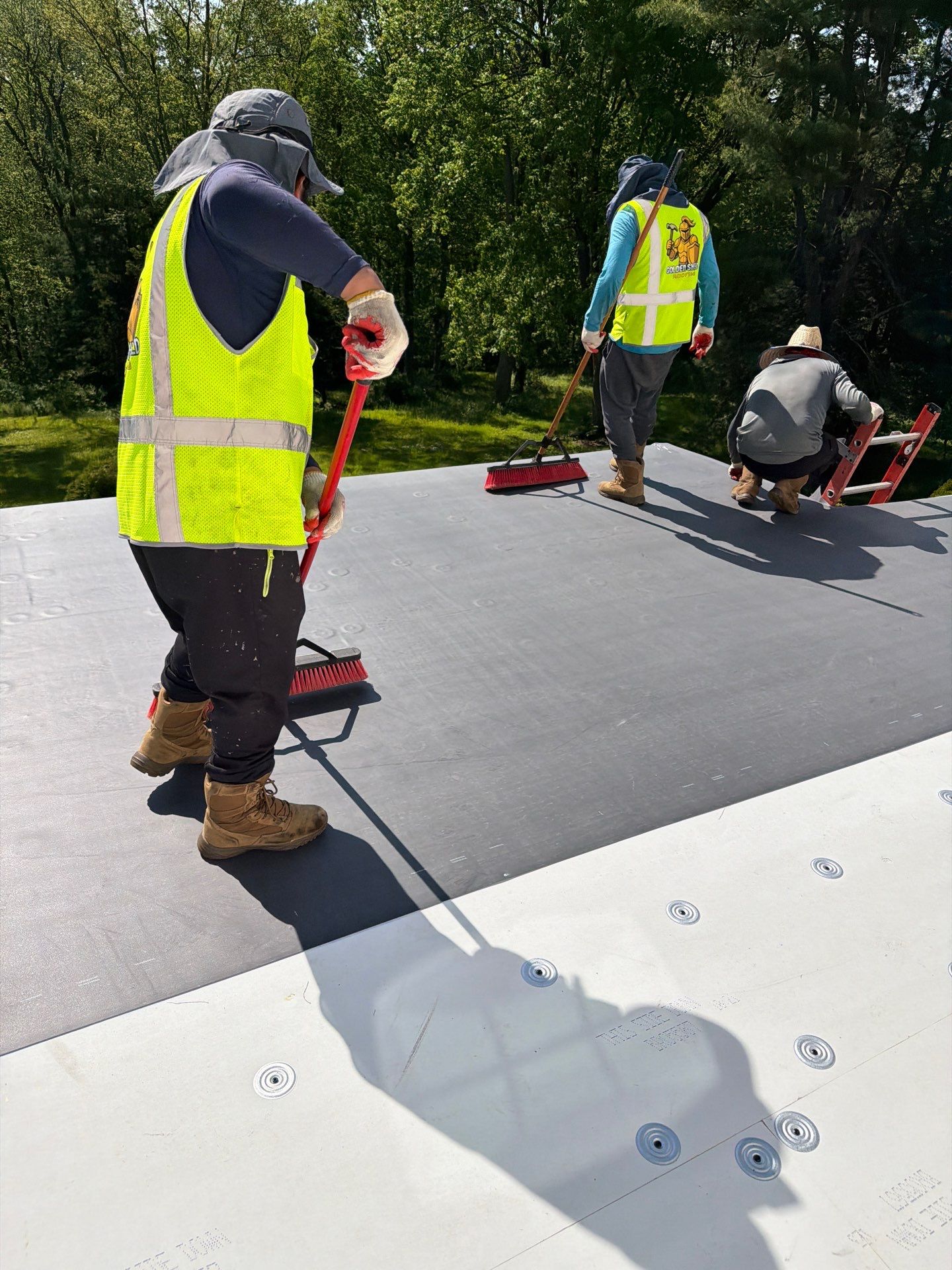 Owens Corning Duration: Slatestone Gray + Cedar Shingles + EPDM in Middletown by Golden Shield Roofing
