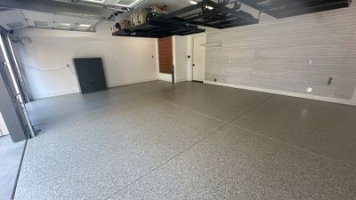 Garage Transformation using Pebble Beach
