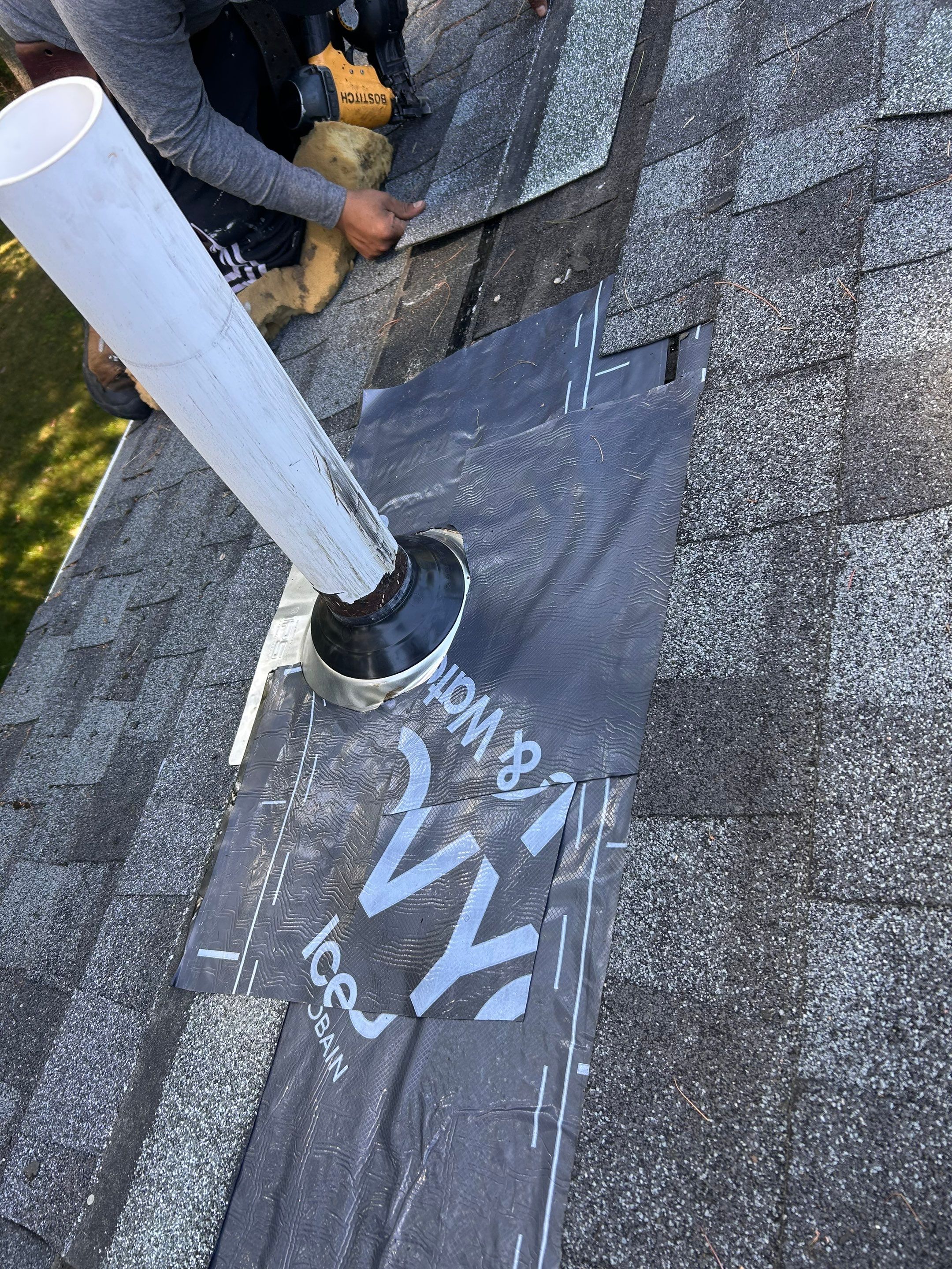 Tewksbury Attic Ventilation Upgrade with Chimney & Pipe Boot Reflashing by Mighty Dog Roofing of Greater Middlesex County