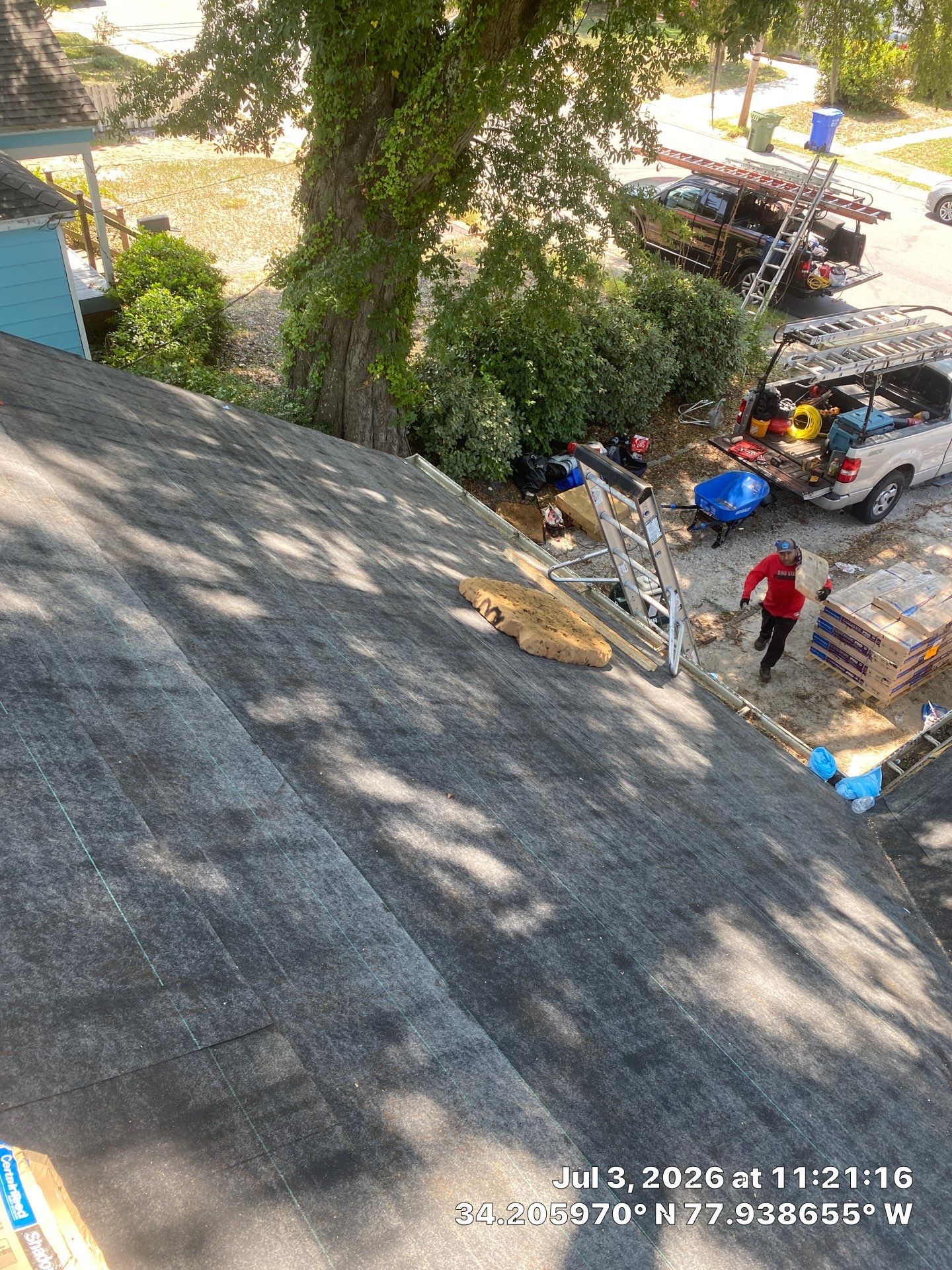 Roof Replacement Using CertainTeed Landmark Pro Shingles in Wilmington NC by RGR Construction and Roofing, LLC