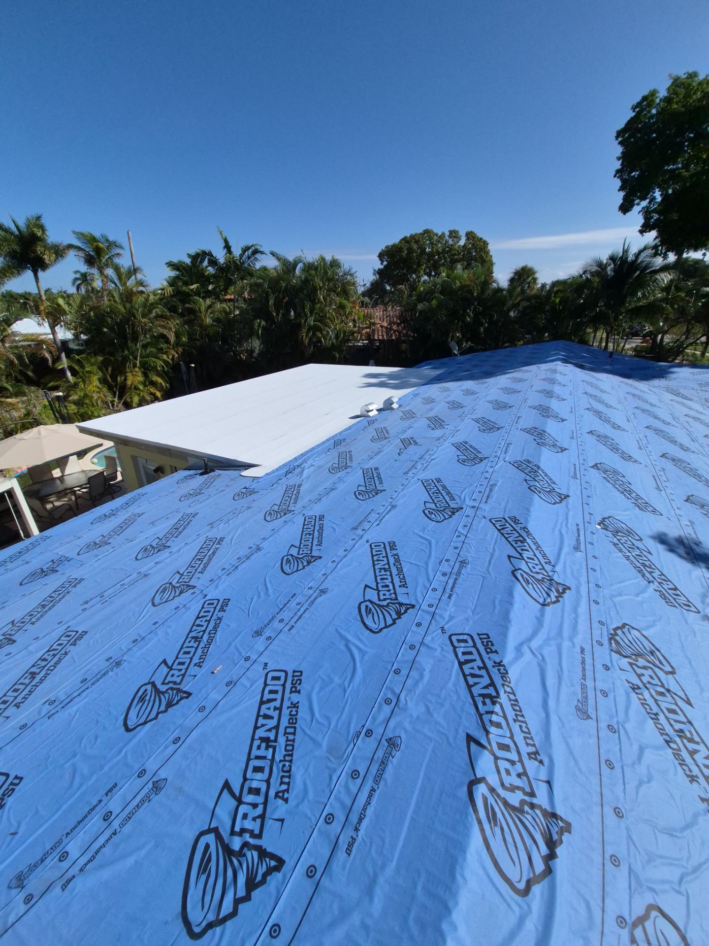 Residential Roofing Installation using 1" Nail strip metal roof by BLUES BROTHERS ROOFING