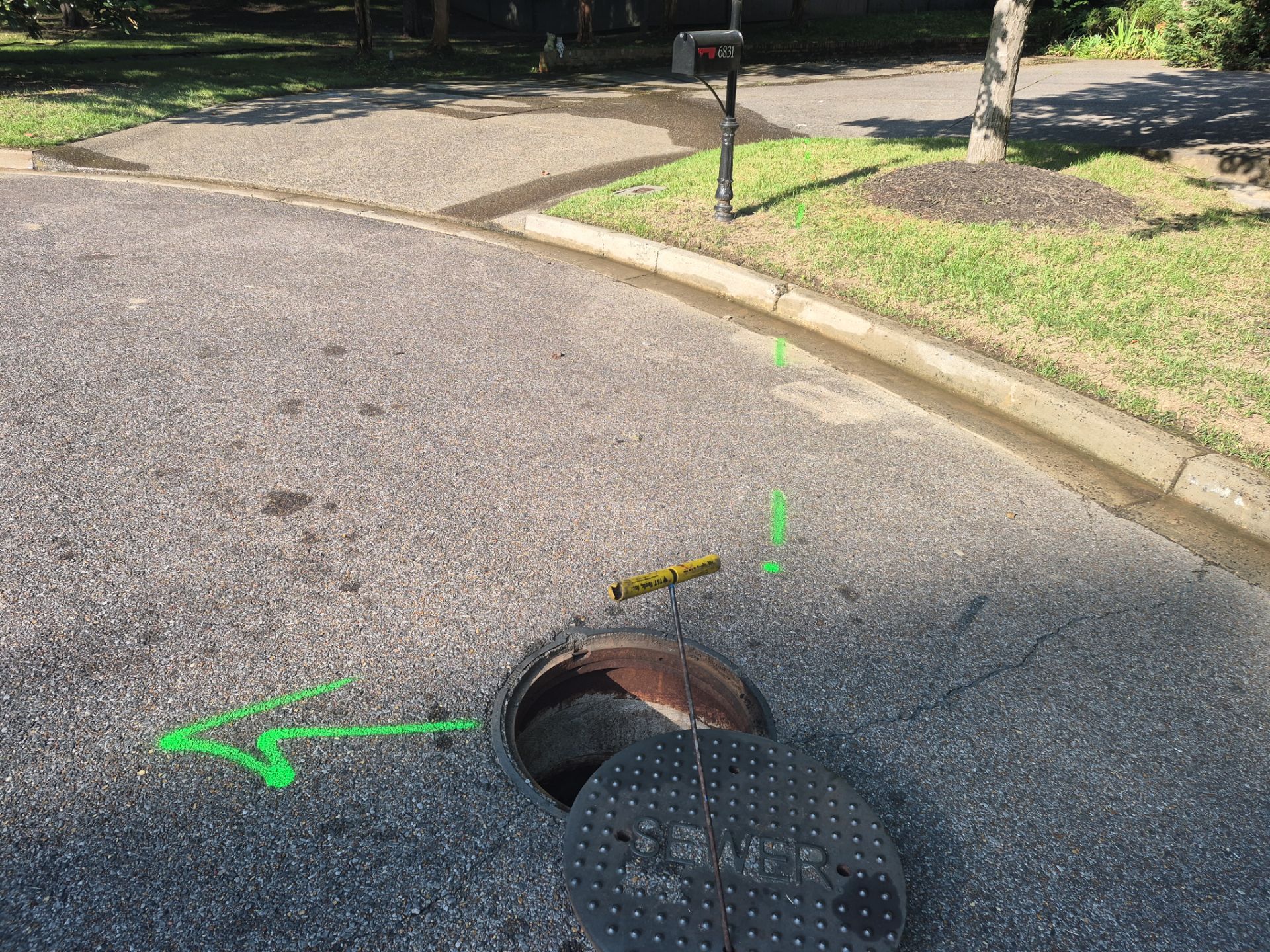 Utility Locating and Sewer Line Inspection in Germantown Subdivision by Alsip Locating Service, LLC