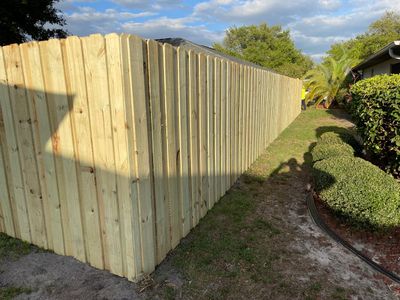 Sarasota, FL 6ft. Tall Treated Board on Board Privacy  Privacy Fence