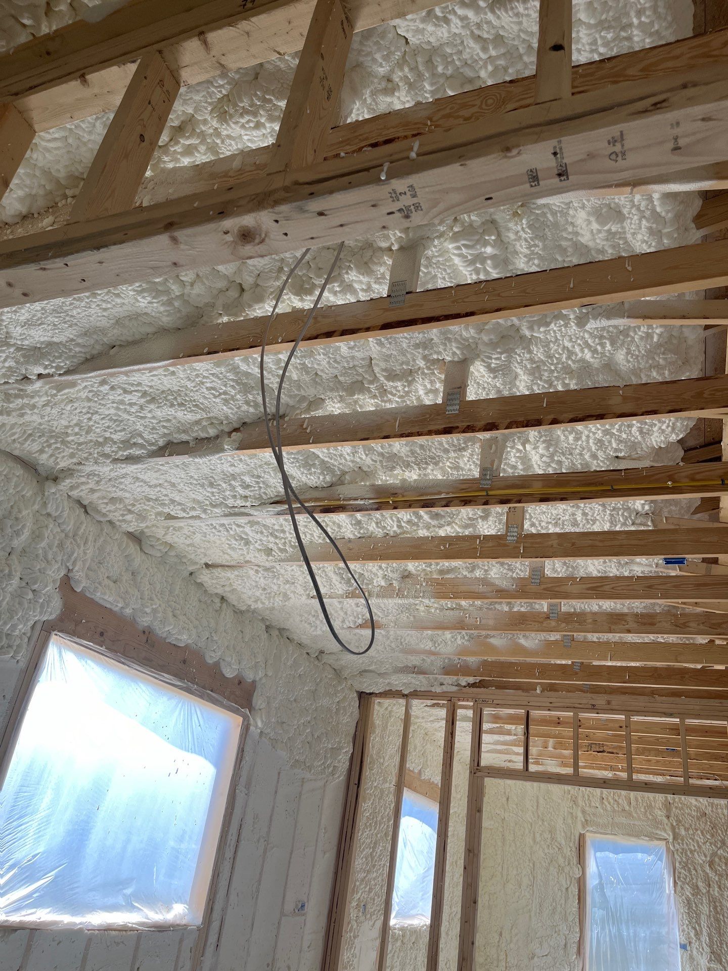 New Construction using open cell spray foam by NYS Foam & Energy