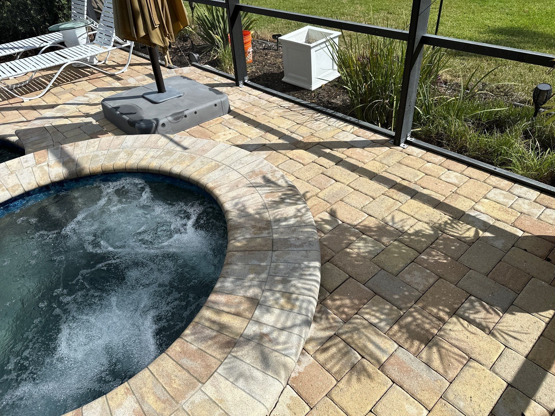 Paver Driveway, Pool Deck, Outdoor Furniture & Culvert Cleaning in Winding River Community, Bradenton, FL | Sunshine AquaWash by Sunshine AquaWash