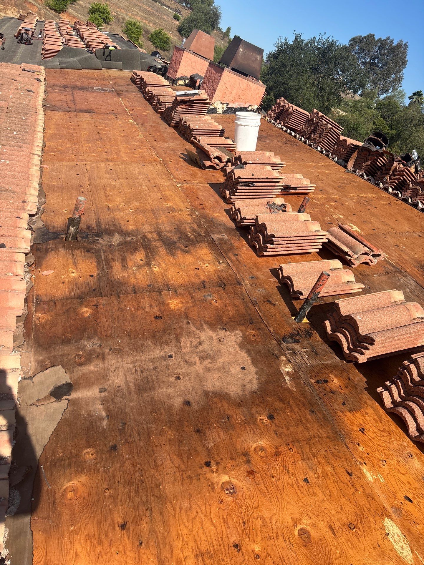 Valley Center Tile Roof Lift & Lay | Custom Metal Bird Stop for Los Arcos Tile by Zenith Roofing Services