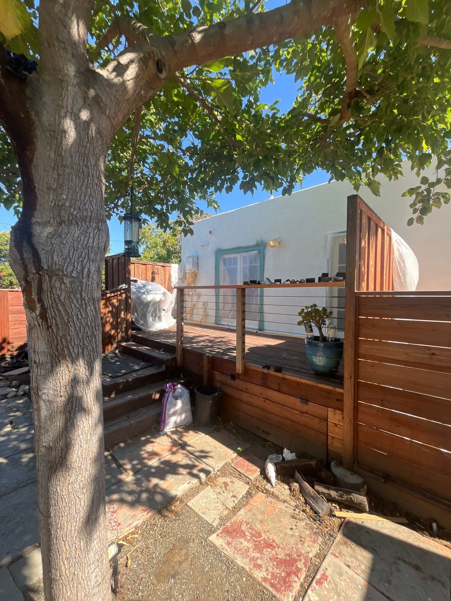 Exterior Transformation with Fresh Stucco and elastomeric system for waterproofing by Herrera’s Bay Area Painting inc.