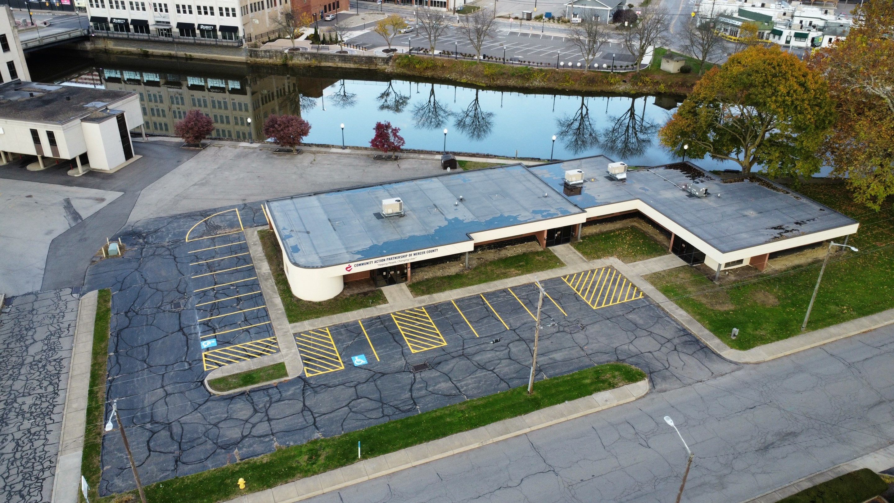 Office Parking Lot by G-Force Parking Lot Striping of Pittsburgh