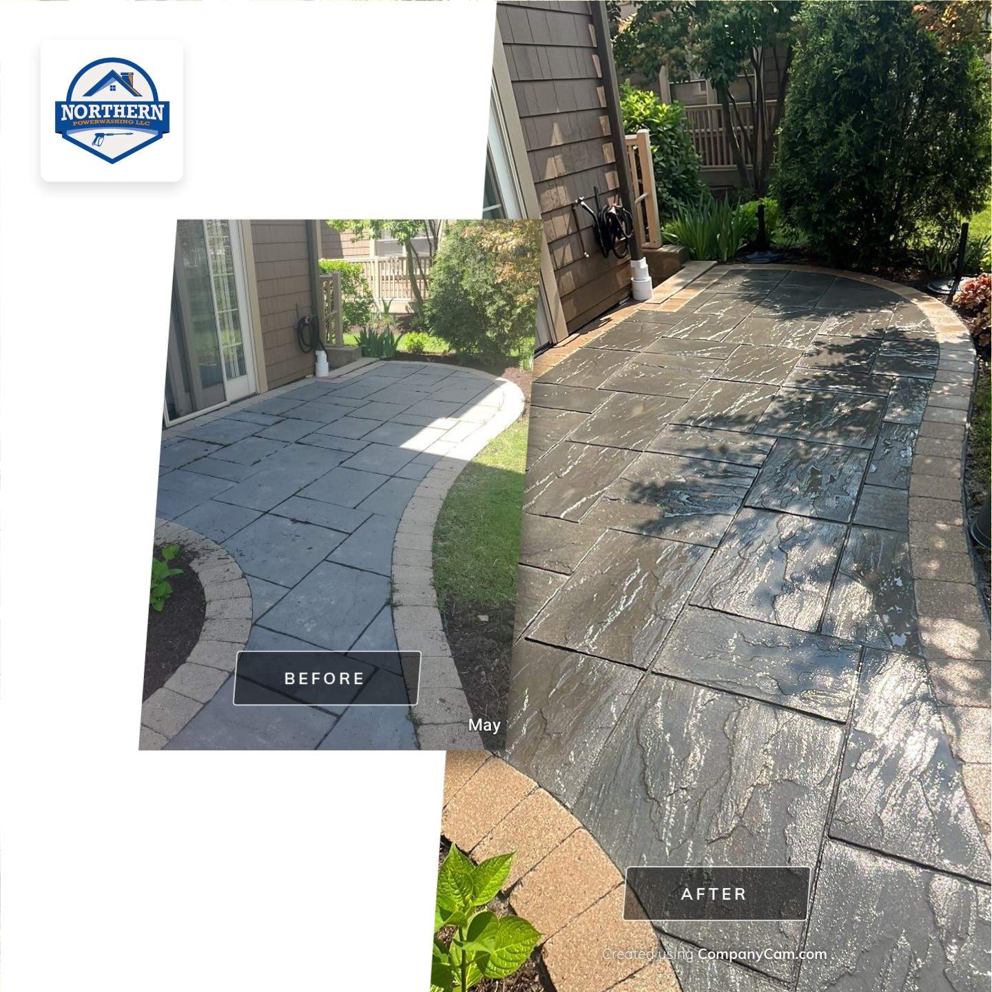 Glenview, IL Patio Clean, sand seal.  by Northern Power Washing LLC.