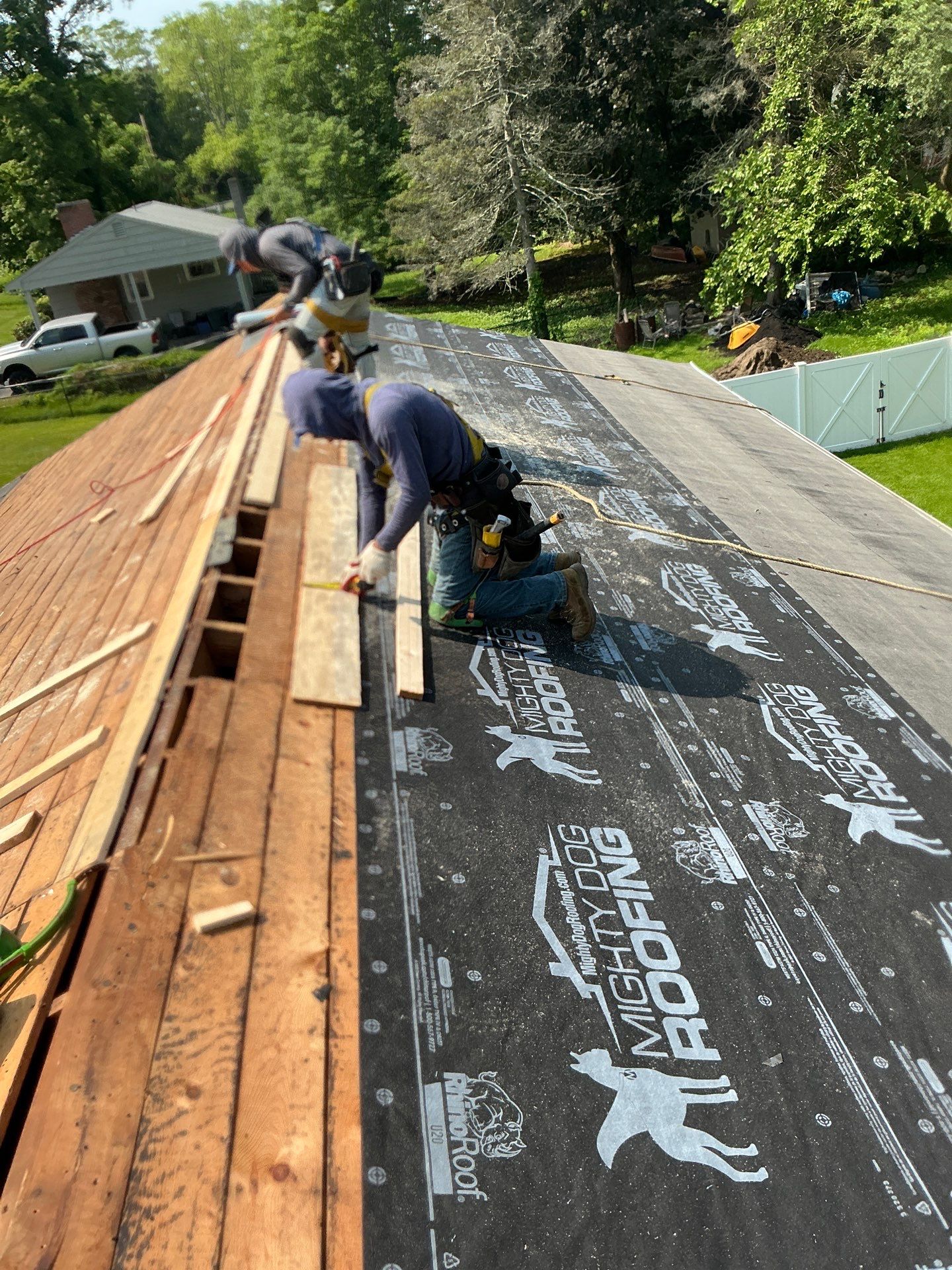 Full Roof Replacement & Chimney Repair – Onyx Black, MA by Mighty Dog Roofing of Greater Middlesex County