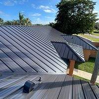24ga 1.5" Mechanical Seam Dark Bronze  by Total Roofing System The Metal Roof Experts