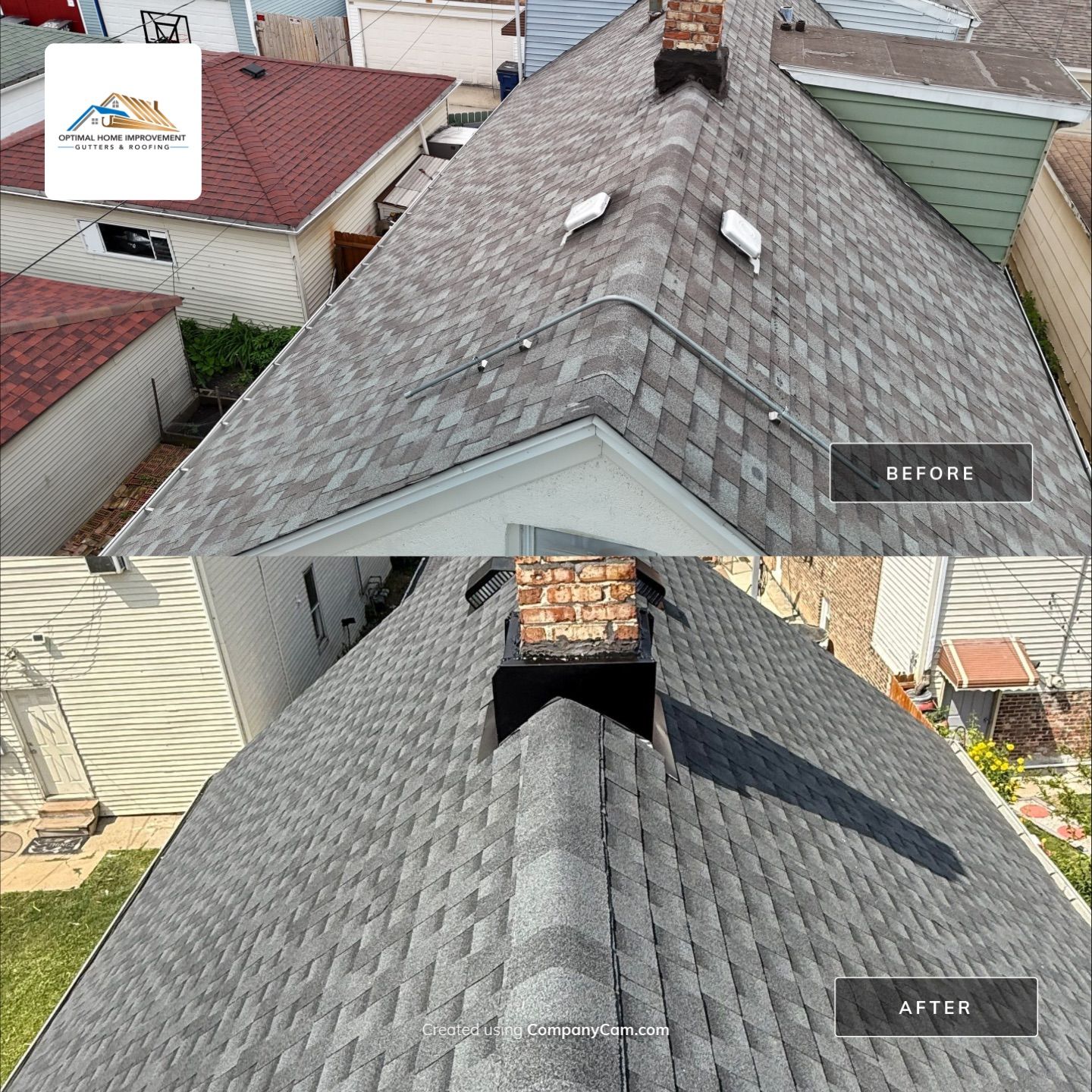 Residential roofing with GAF by Optimal Home Improvement 