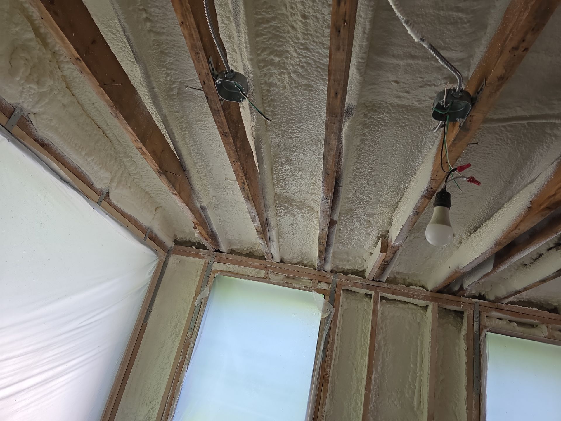 Attic Insulation using Closed Cell Spray Foam by NYS Foam & Energy