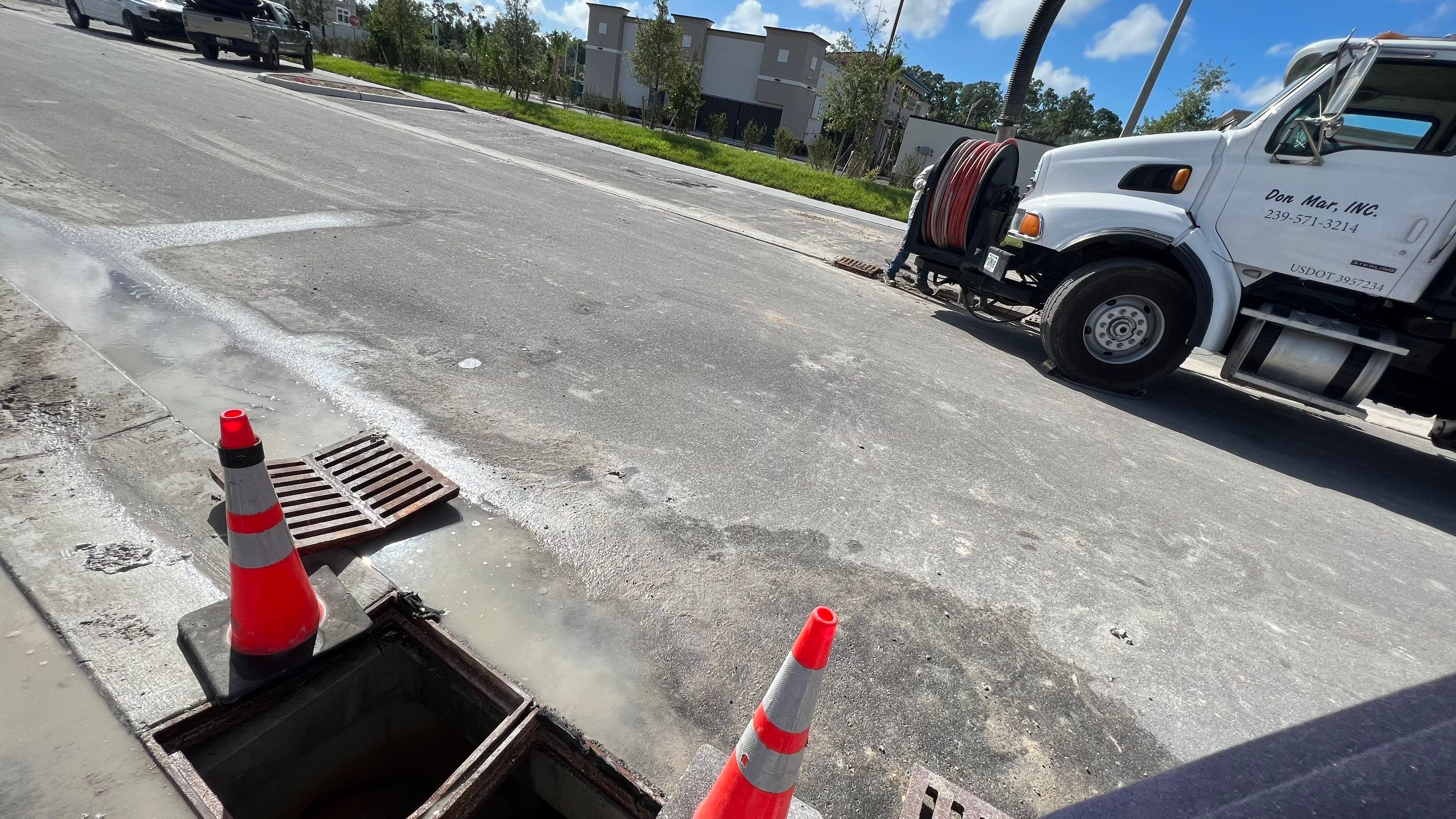 New Construction Storm Drain System Cleaning by APS Power & Water