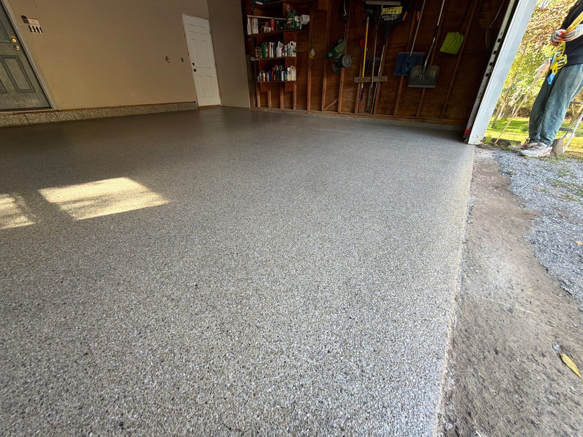 Vintage Shalestone Garage Coating by NG Masonry & Construction LLC