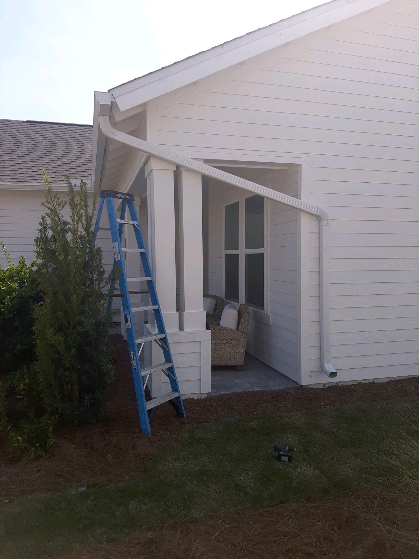 Gutter Installation Using White K-Style Aluminum Seamless Gutters by Gutter Professors