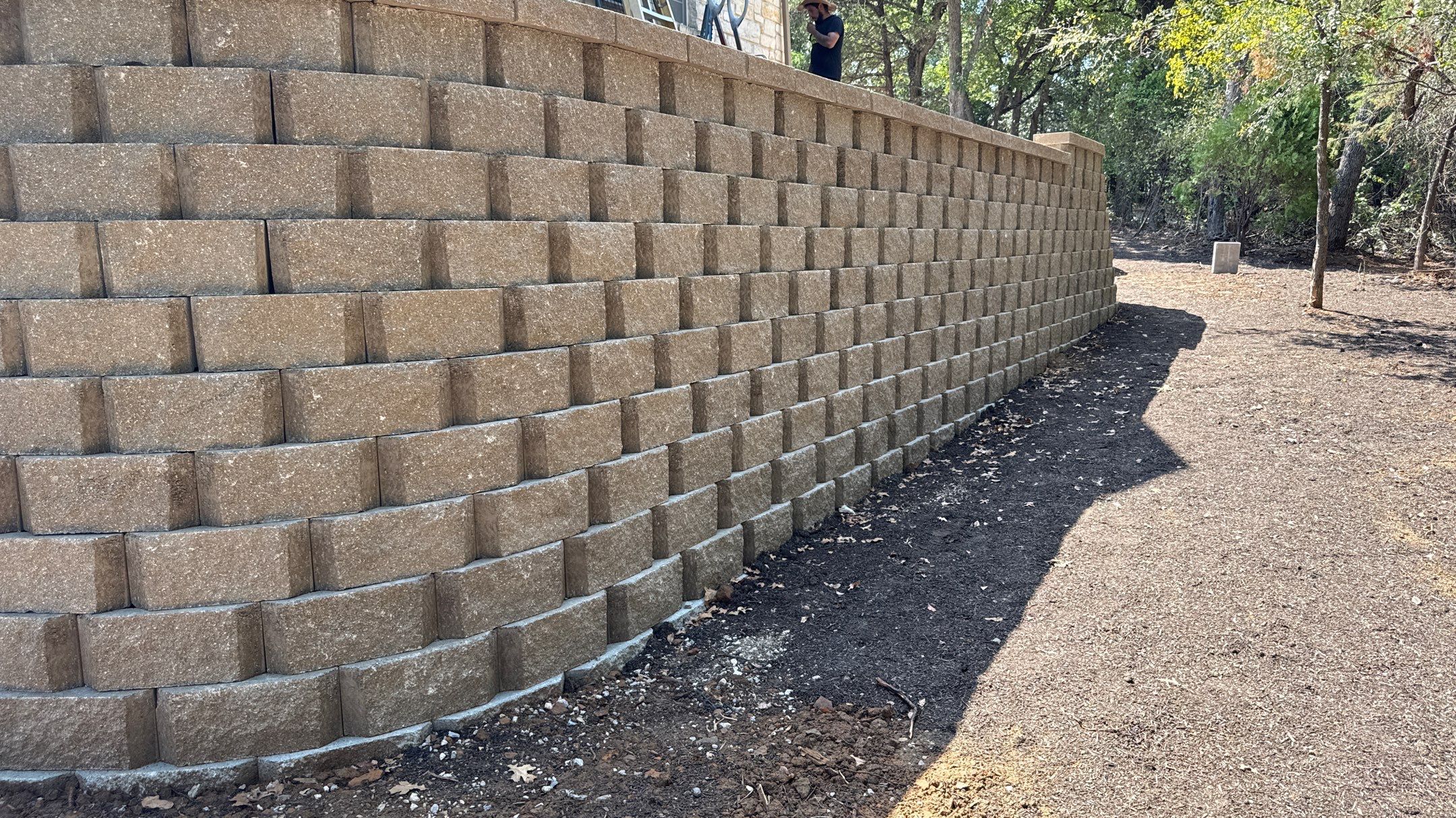 In Progress Retaining Wall Project by Peterson’s