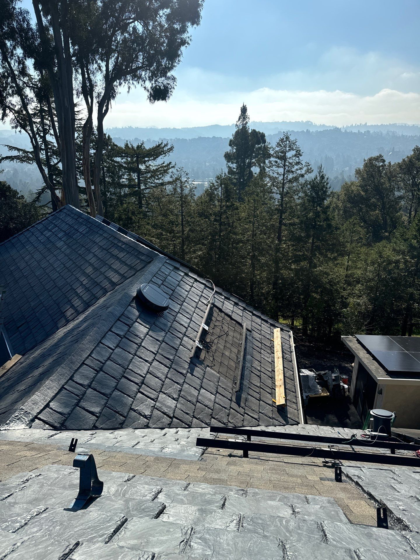 Residential Roofing Installation using Slate by Acker Roofing