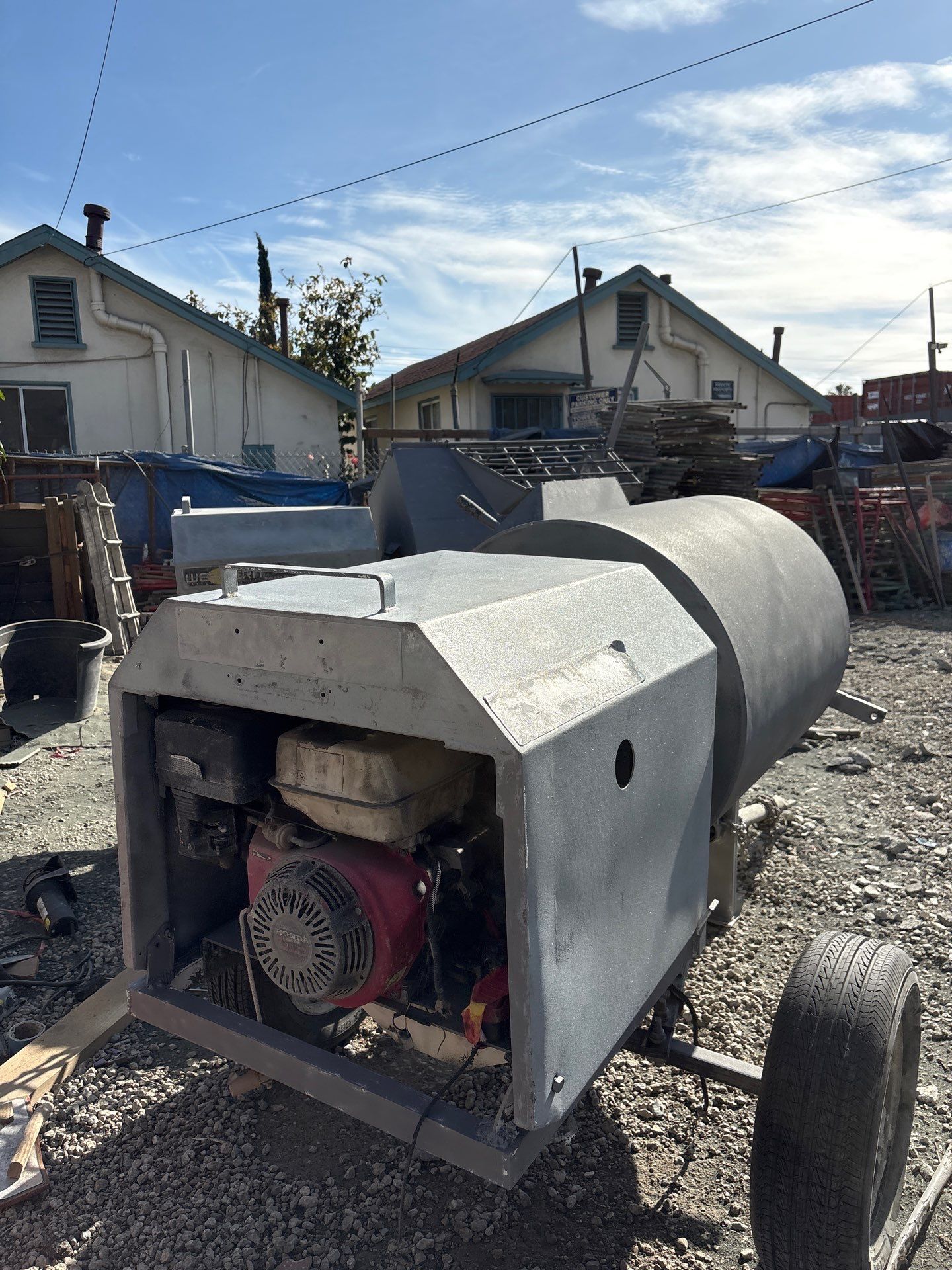 Sandblasting Paint Off Steel Machines In Portland, CA by La Power Washing Inc