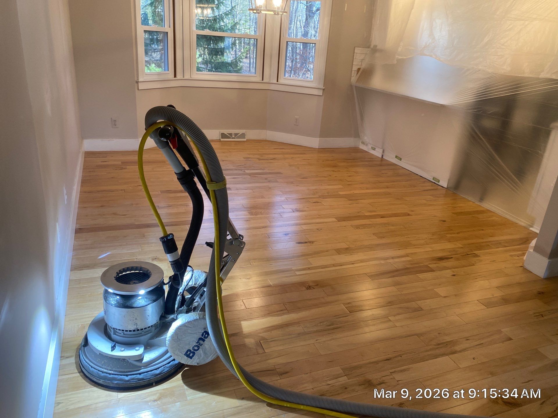 Water Damage + New Finish on Maple by RTBaldwin Hardwood Floors