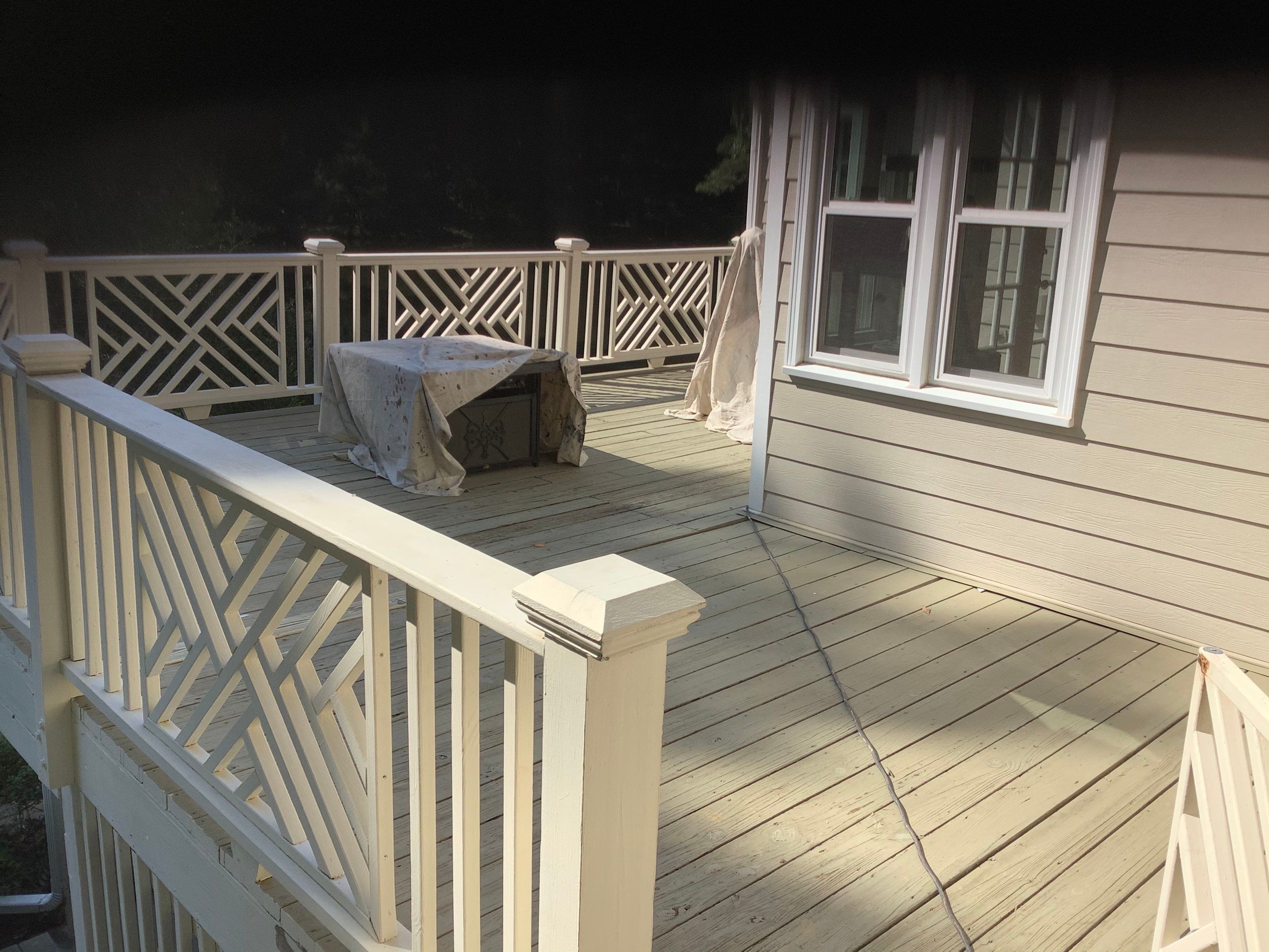 Roswell Deck Restoration Featuring Pressure-Treated Wood and Grey Finish by Swift Home Renovations 